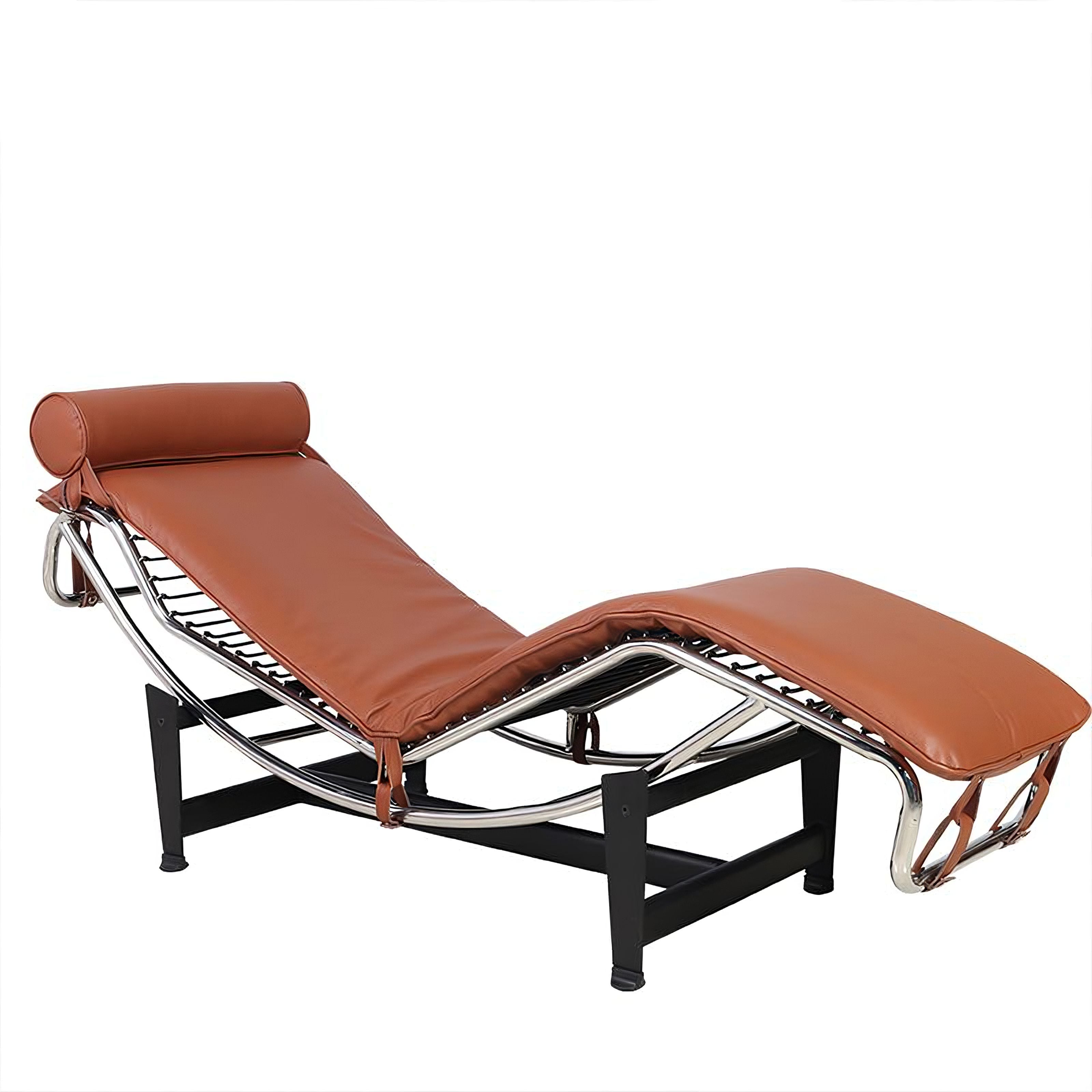 Le Corbusier LC4 Chaise Lounge Chair, Full-Grain Leather and Steel