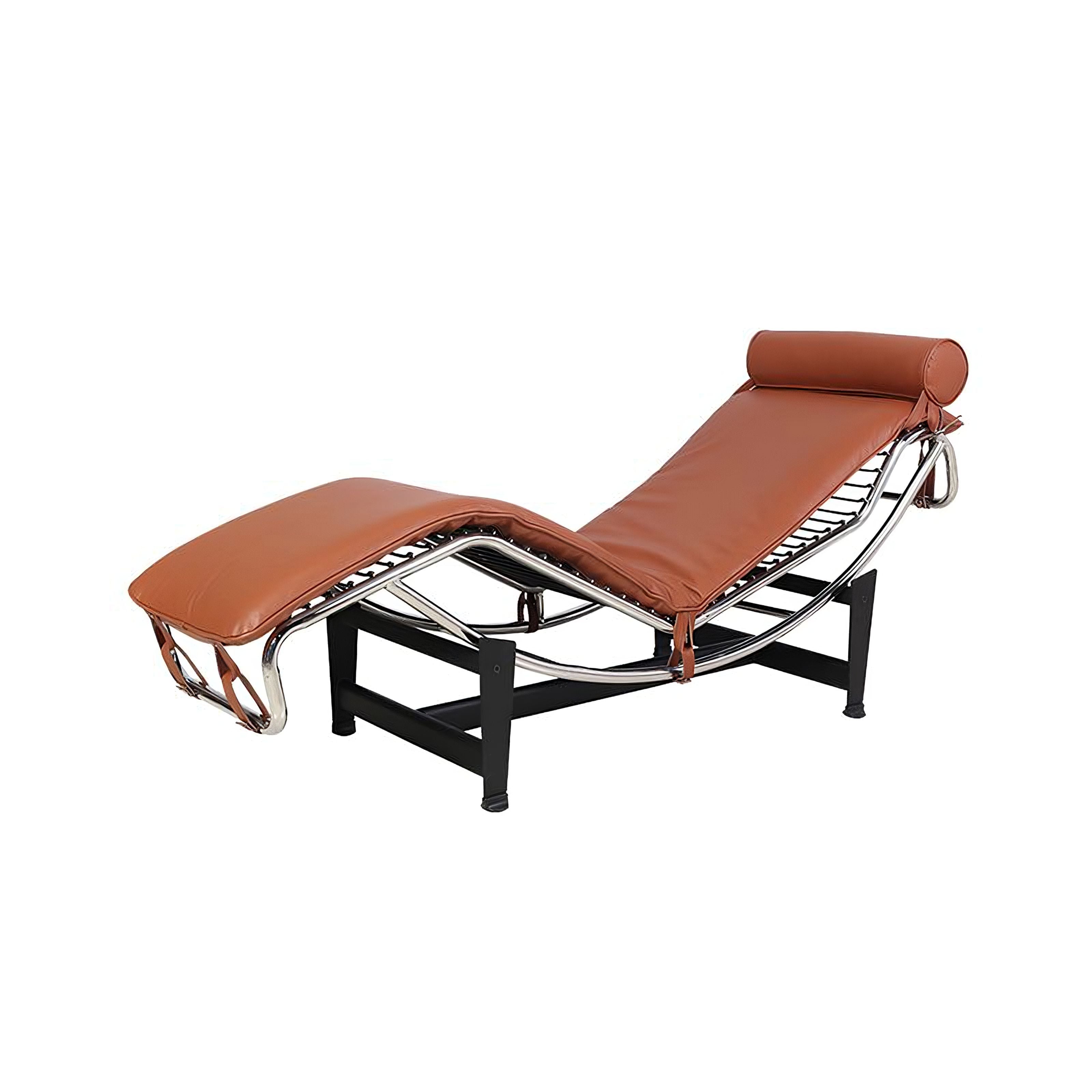 Le Corbusier LC4 Chaise Lounge Chair, Full-Grain Leather and Steel