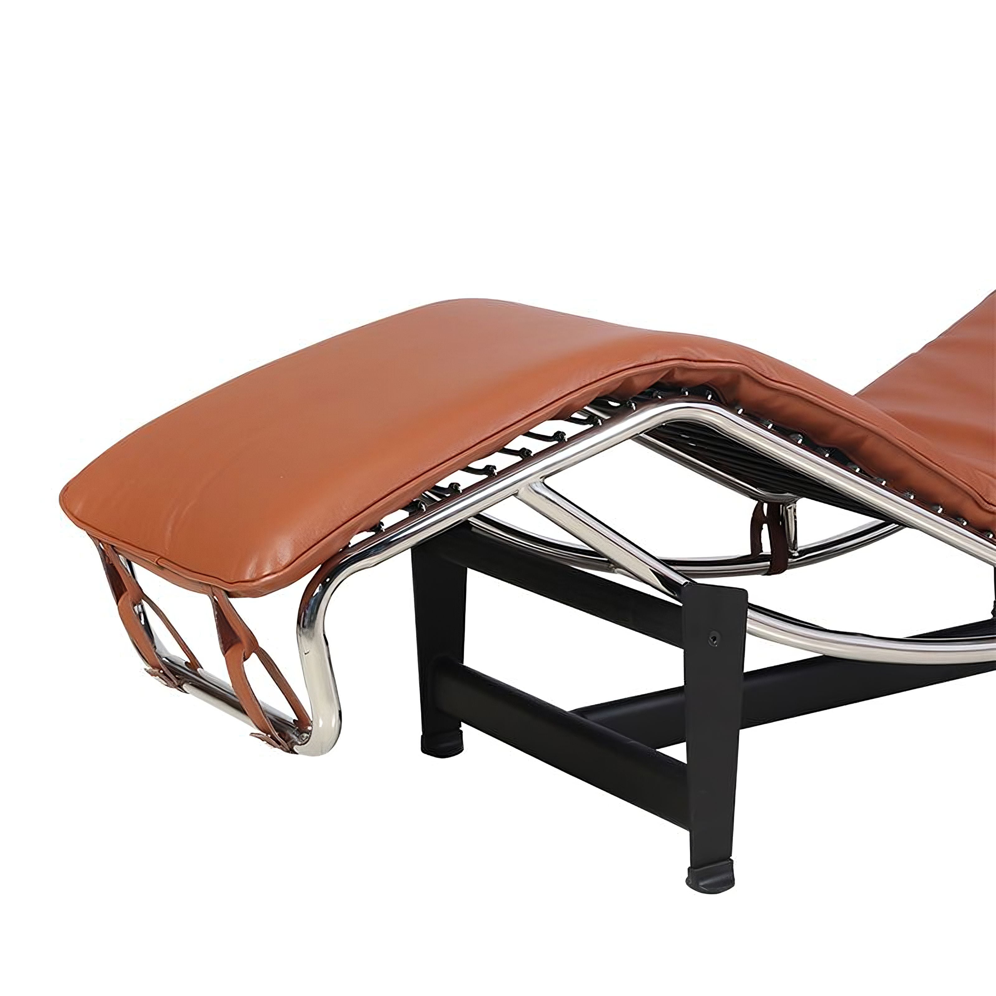 Le Corbusier LC4 Chaise Lounge Chair, Full-Grain Leather and Steel