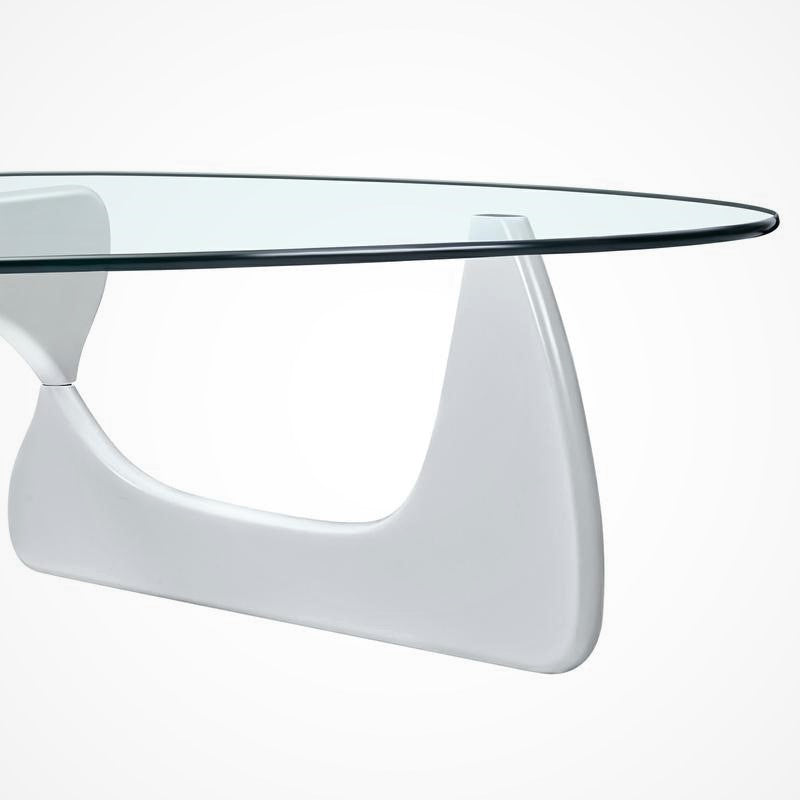 Isamu Noguchi Table, Wood and Tempered Glass