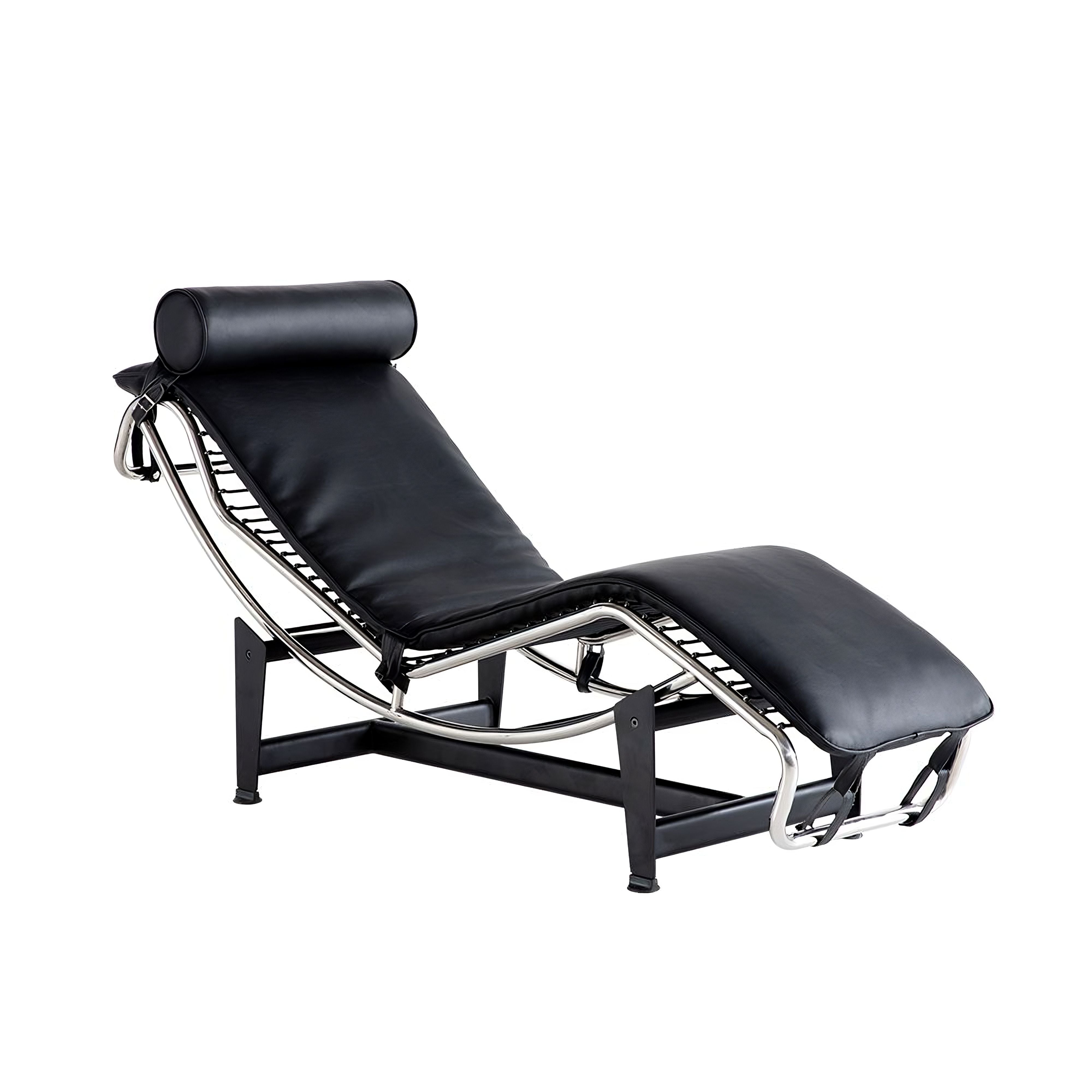 Le Corbusier LC4 Chaise Lounge Chair, Full-Grain Leather and Steel