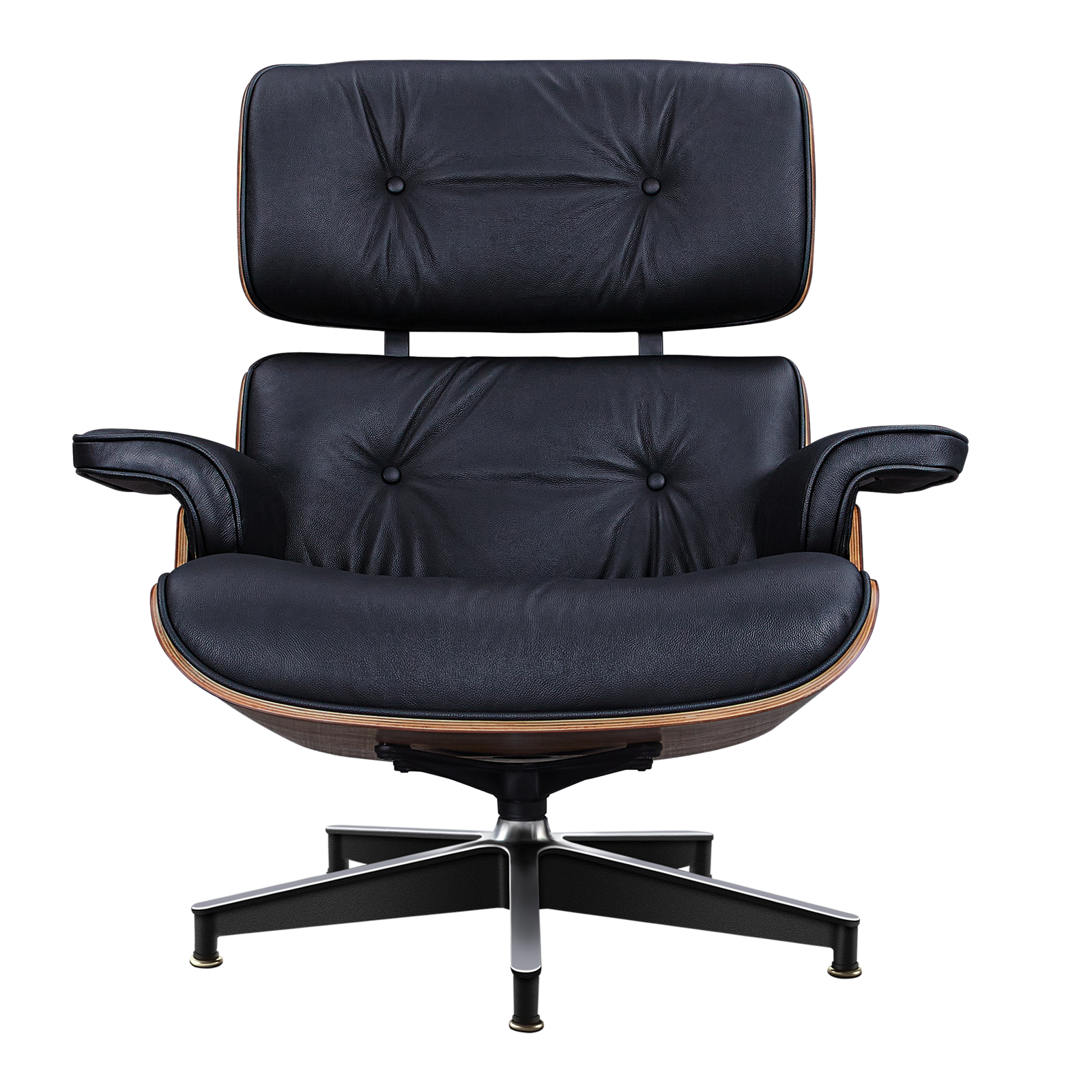Charles and Ray Eames Lounge Chair, Full-Grain Leather, Aluminium, and Veneer