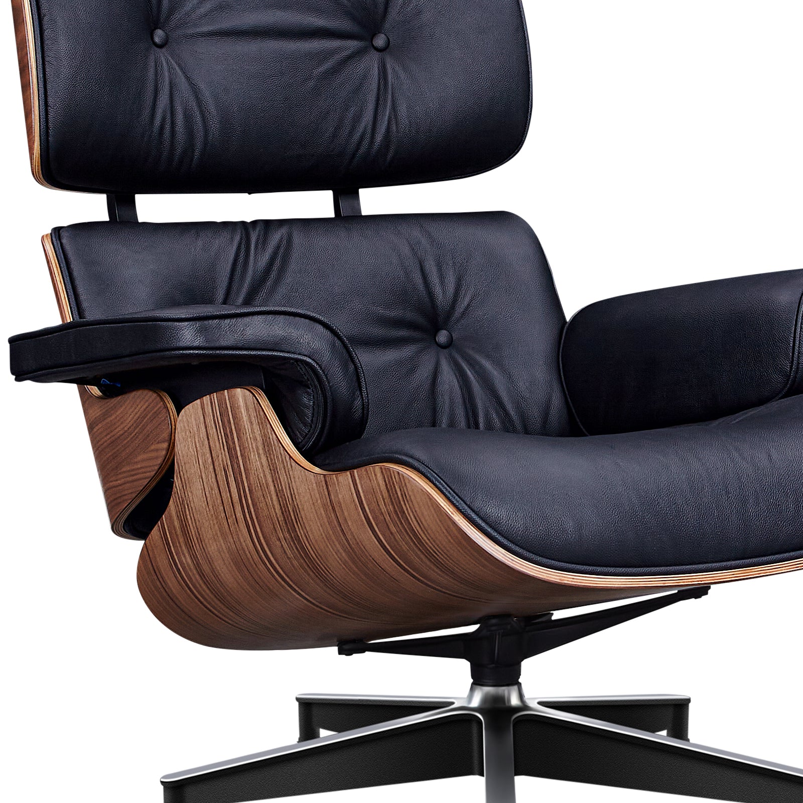 Charles and Ray Eames Lounge Chair, Full-Grain Leather, Aluminium, and Veneer