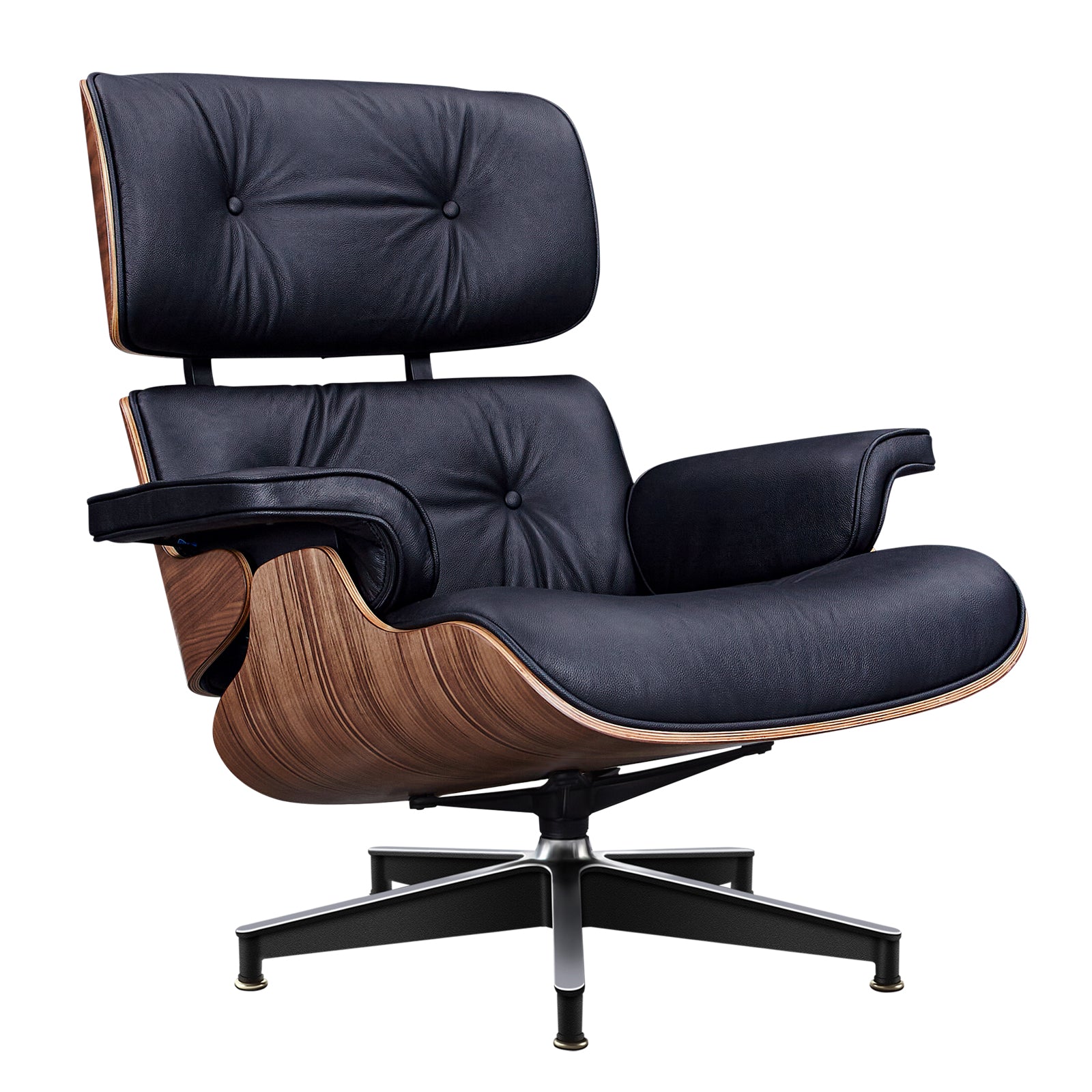 Charles and Ray Eames Lounge Chair, Full-Grain Leather, Aluminium, and Veneer