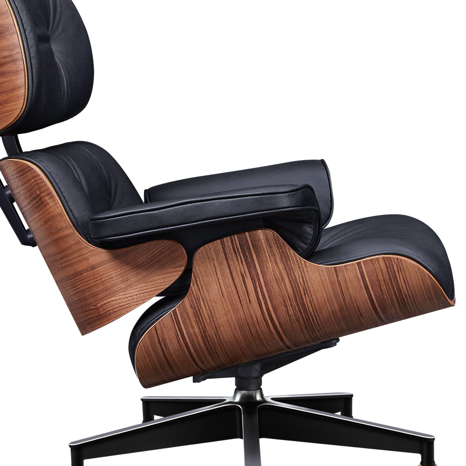 Charles and Ray Eames Lounge Chair, Full-Grain Leather, Aluminium, and Veneer