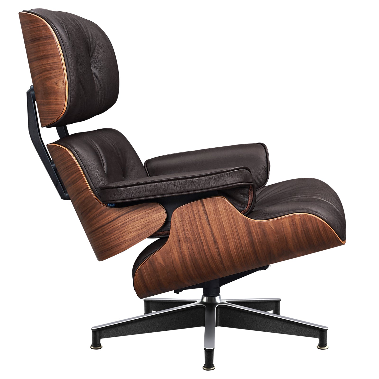 Charles and Ray Eames Lounge Chair, Full-Grain Leather, Aluminium, and Veneer