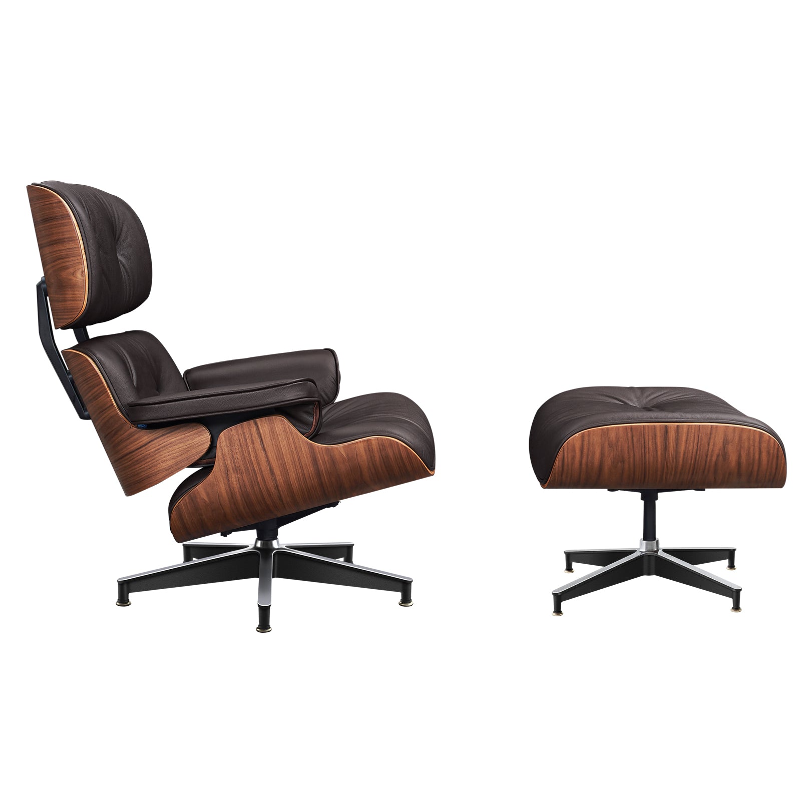 Charles and Ray Eames Lounge Chair, Full-Grain Leather, Aluminium, and Veneer