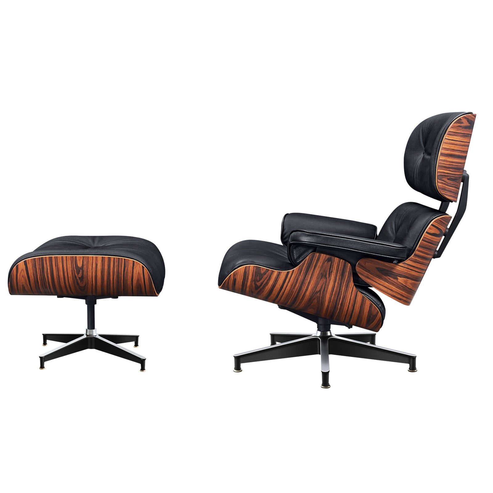Charles and Ray Eames Lounge Chair, Full-Grain Leather, Aluminium, and Veneer