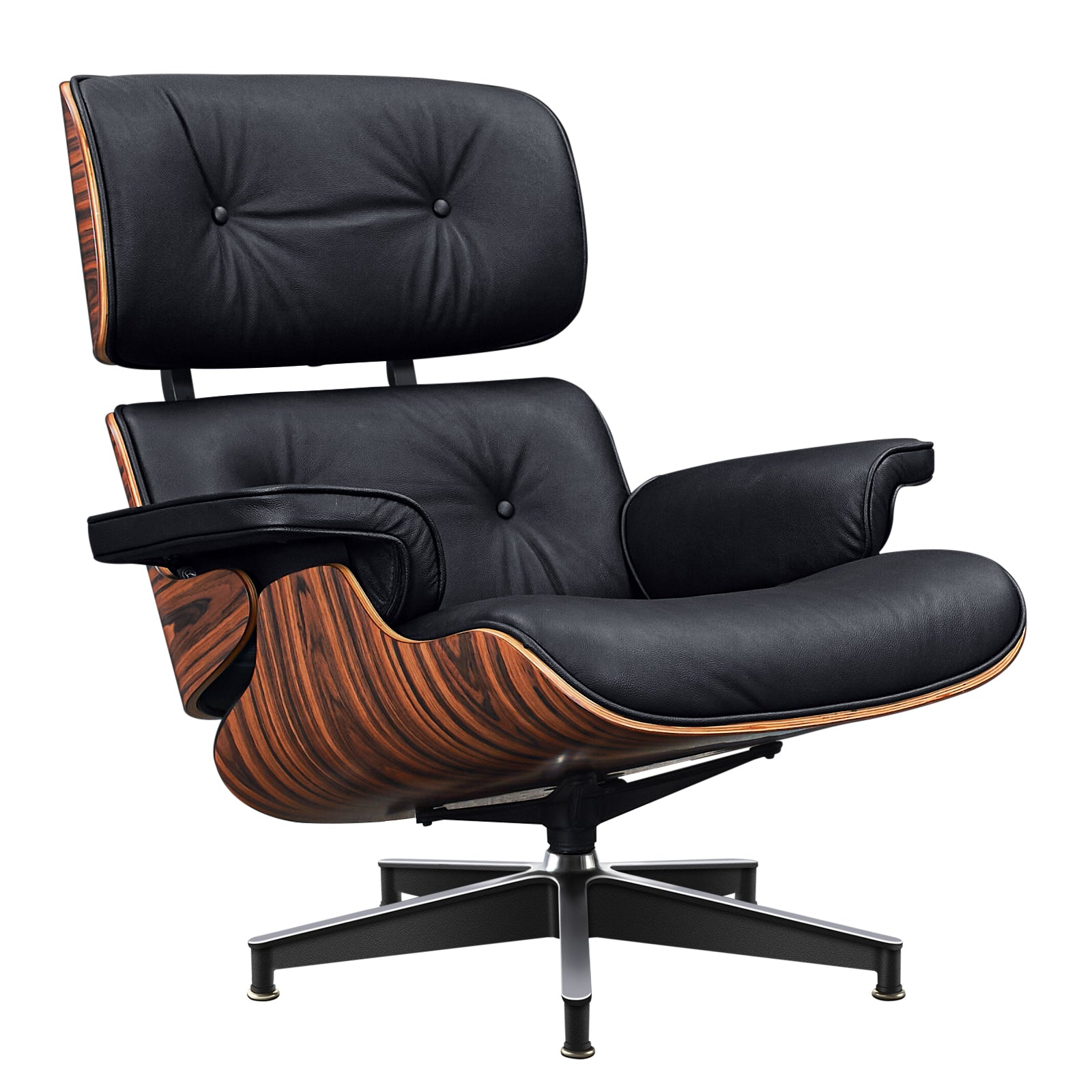 Charles and Ray Eames Lounge Chair, Full-Grain Leather, Aluminium, and Veneer