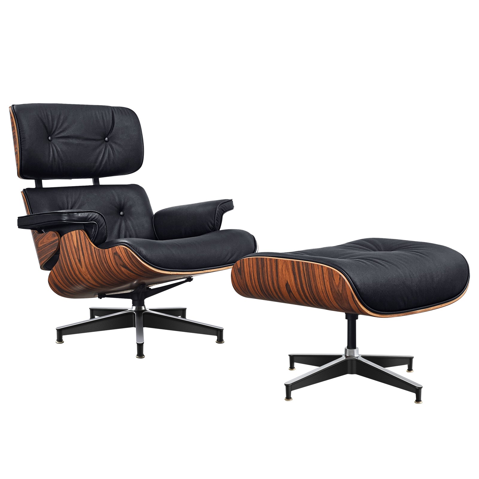 Charles and Ray Eames Lounge Chair, Full-Grain Leather, Aluminium, and Veneer