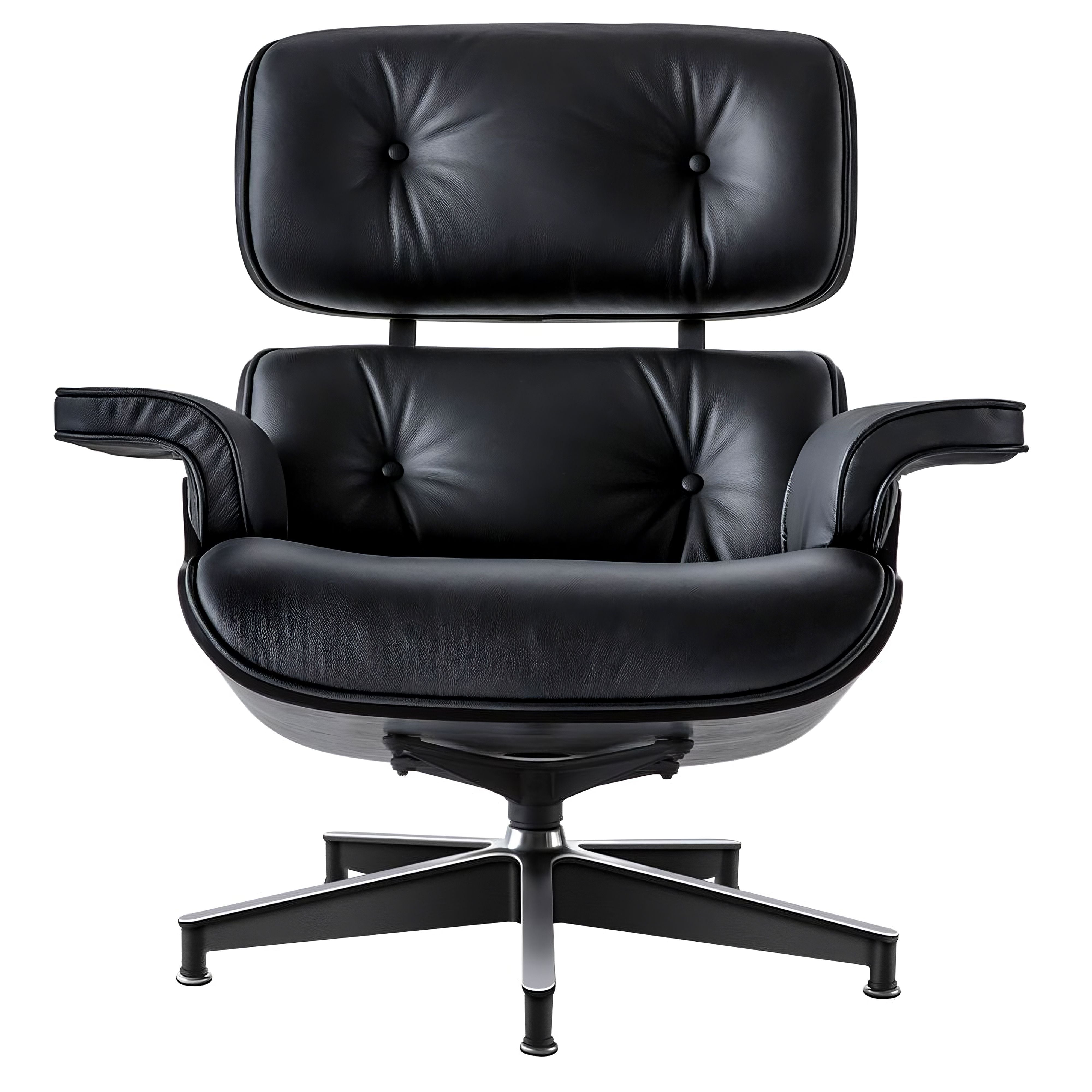 Charles and Ray Eames Lounge Chair, Full-Grain Leather, Aluminium, and Veneer