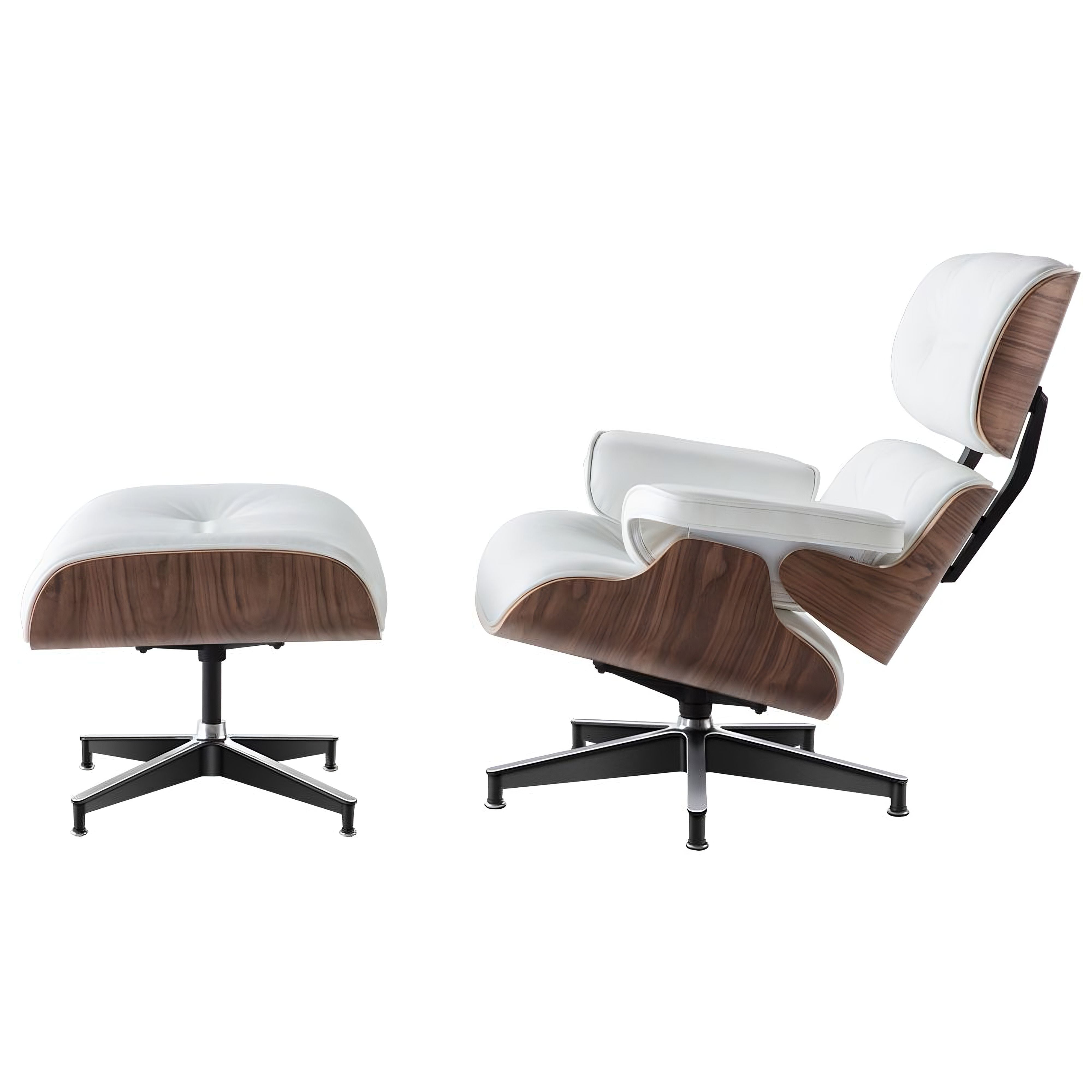 Charles and Ray Eames Lounge Chair, Full-Grain Leather, Aluminium, and Veneer