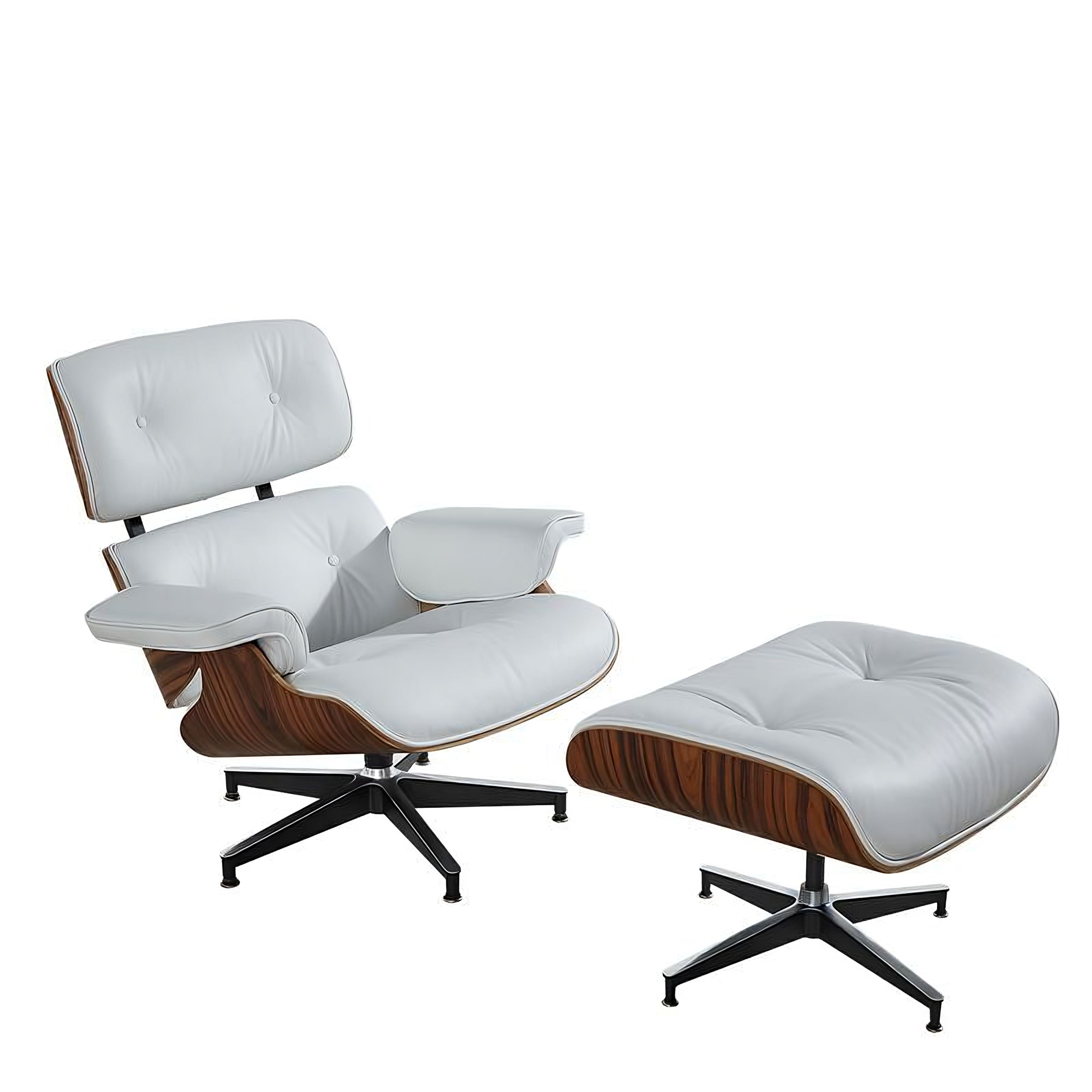 Charles and Ray Eames Lounge Chair, Full-Grain Leather, Aluminium, and Veneer