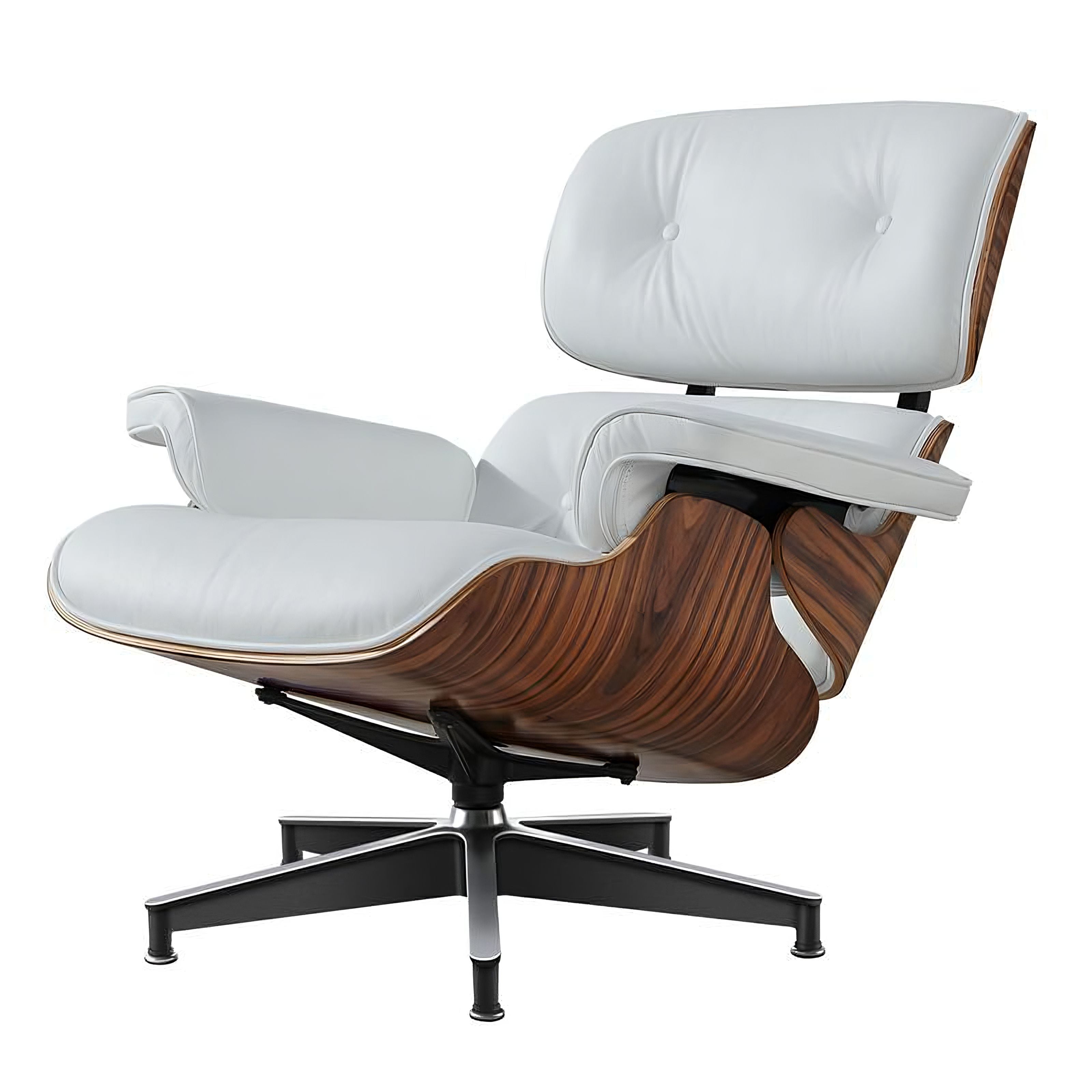 Charles and Ray Eames Lounge Chair, Full-Grain Leather, Aluminium, and Veneer