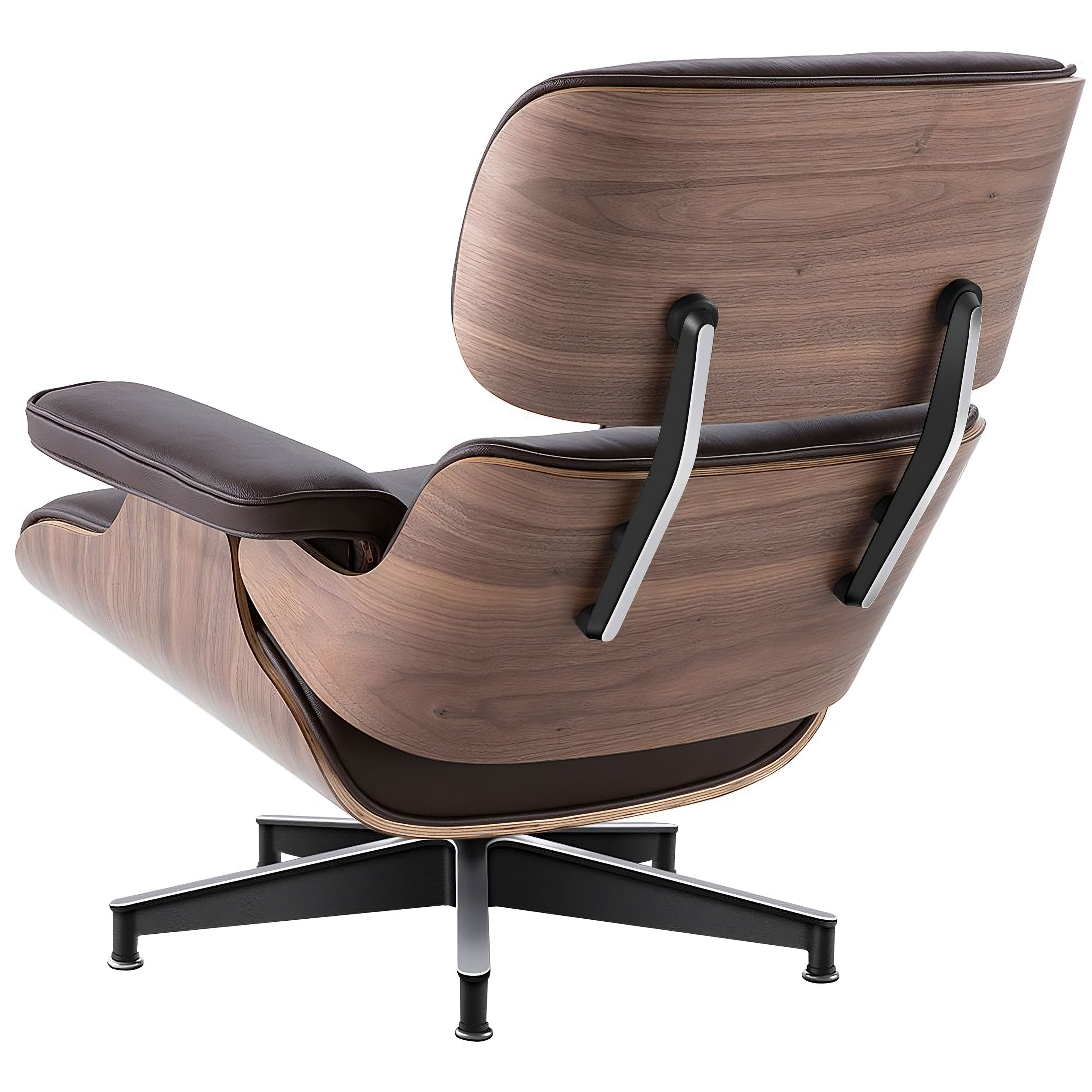 Charles and Ray Eames Lounge Chair, Full-Grain Leather, Aluminium, and Veneer