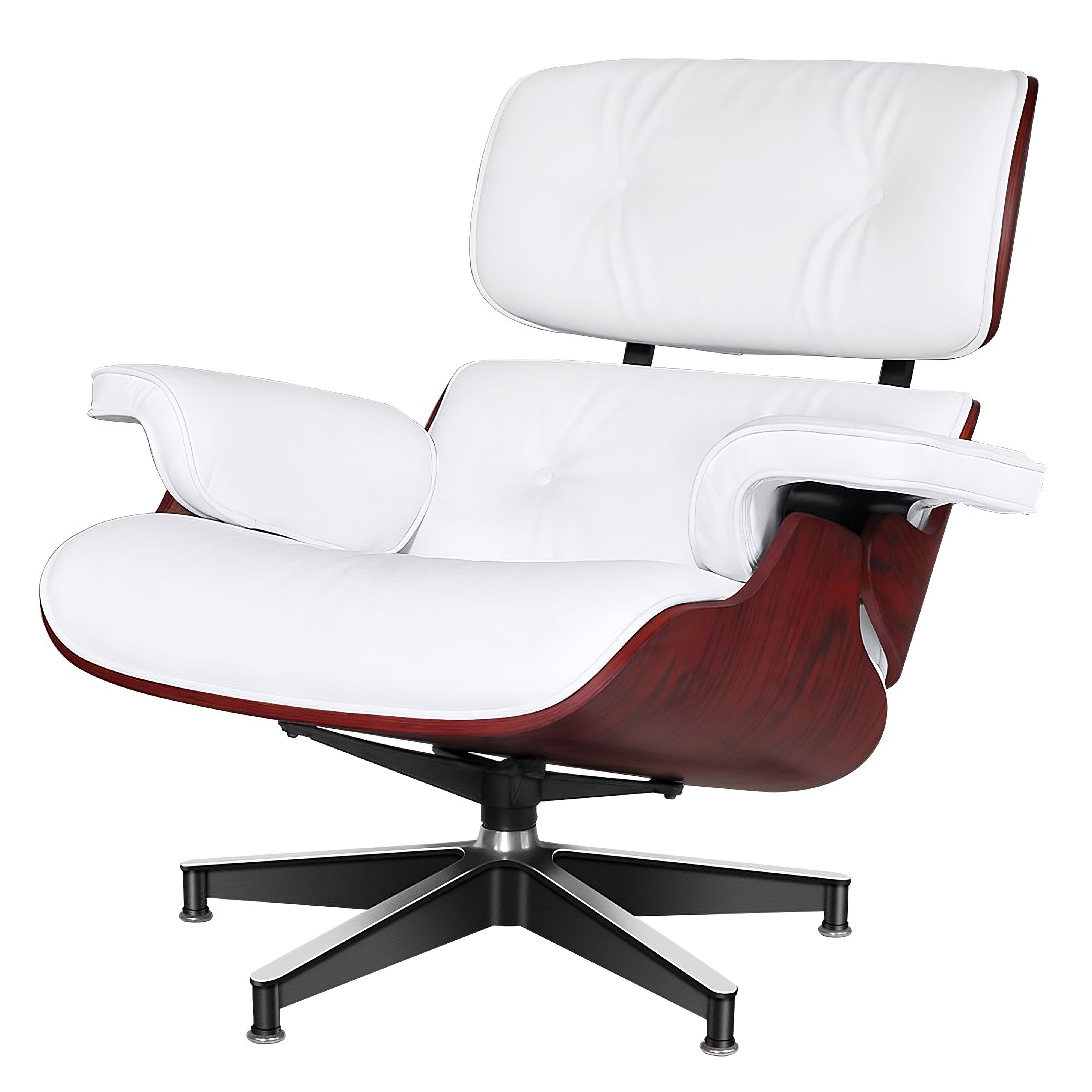 Charles and Ray Eames Lounge Chair, Full-Grain Leather, Aluminium, and Veneer