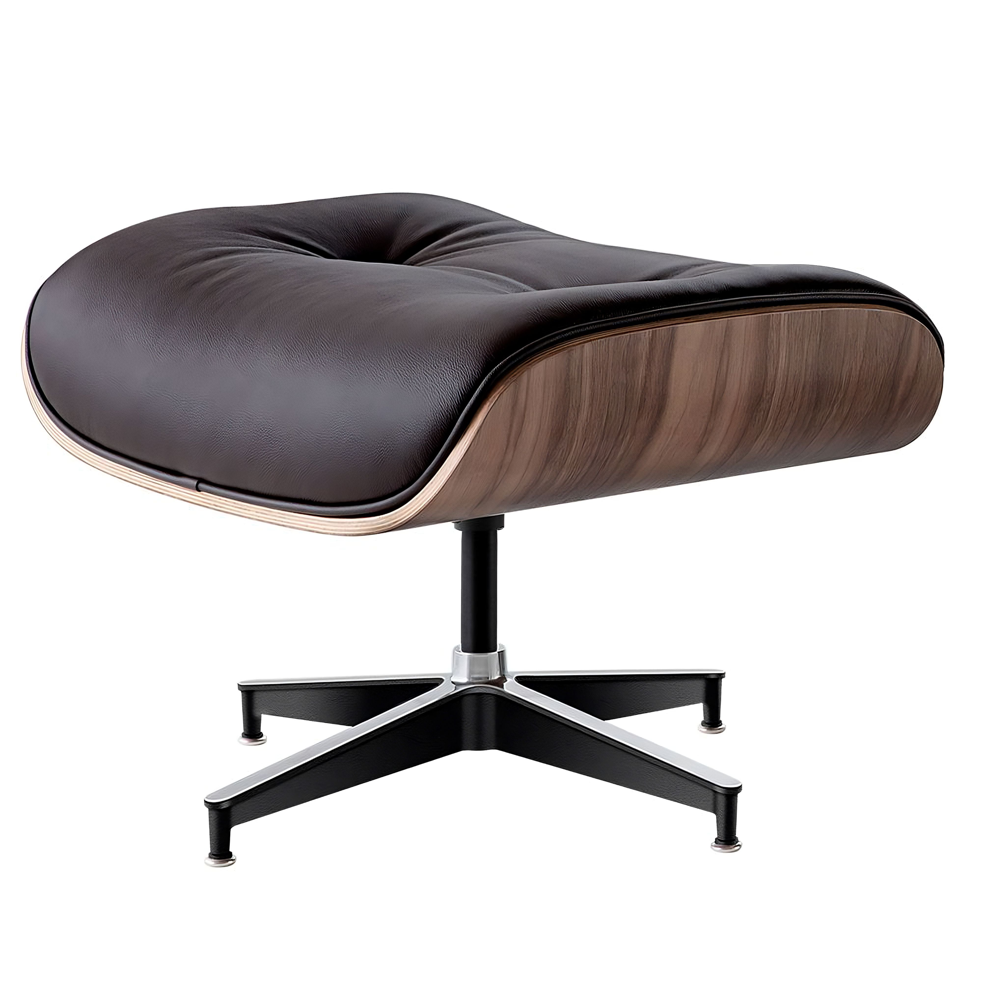 Charles and Ray Eames Lounge Chair, Full-Grain Leather, Aluminium, and Veneer