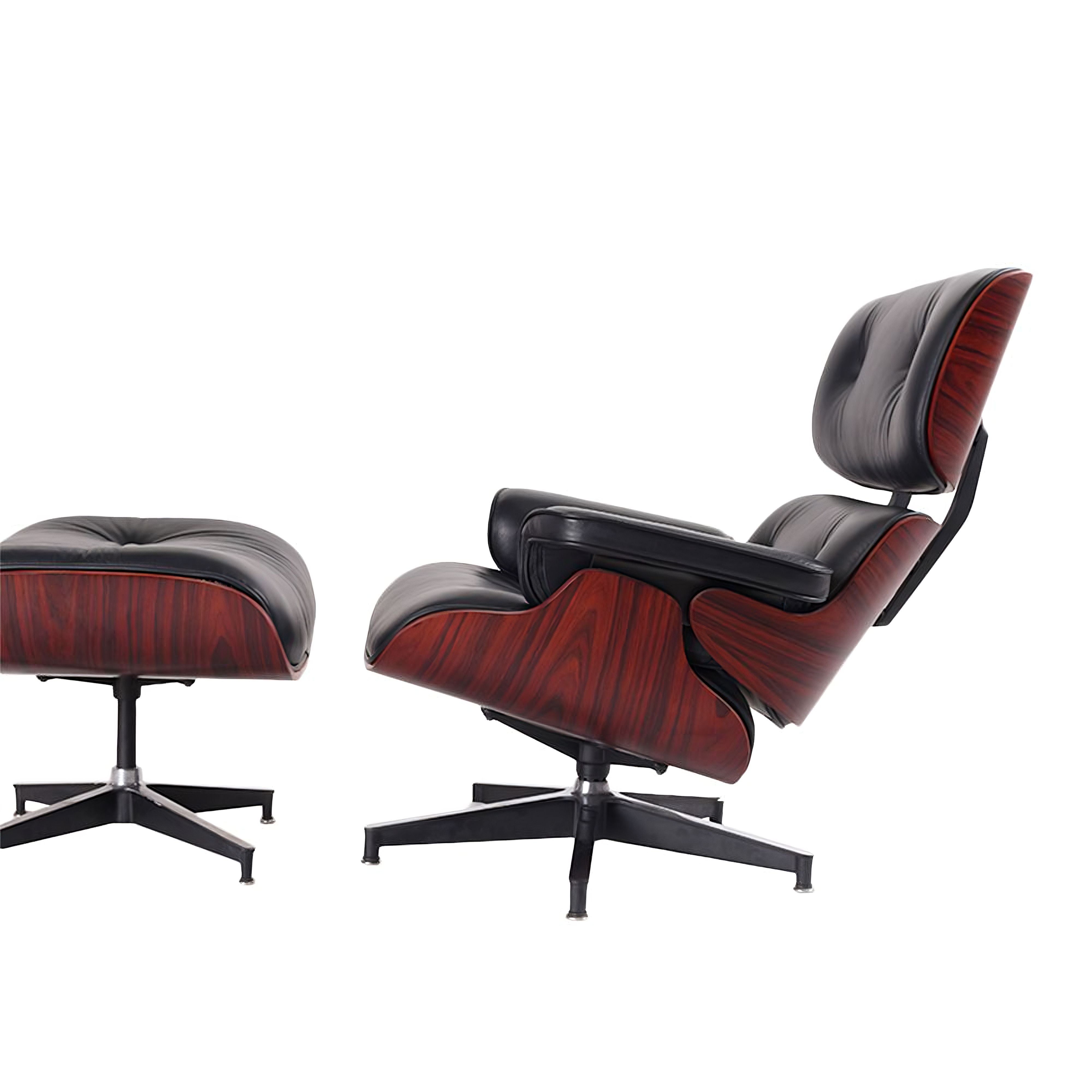 Charles and Ray Eames Lounge Chair, Full-Grain Leather, Aluminium, and Veneer