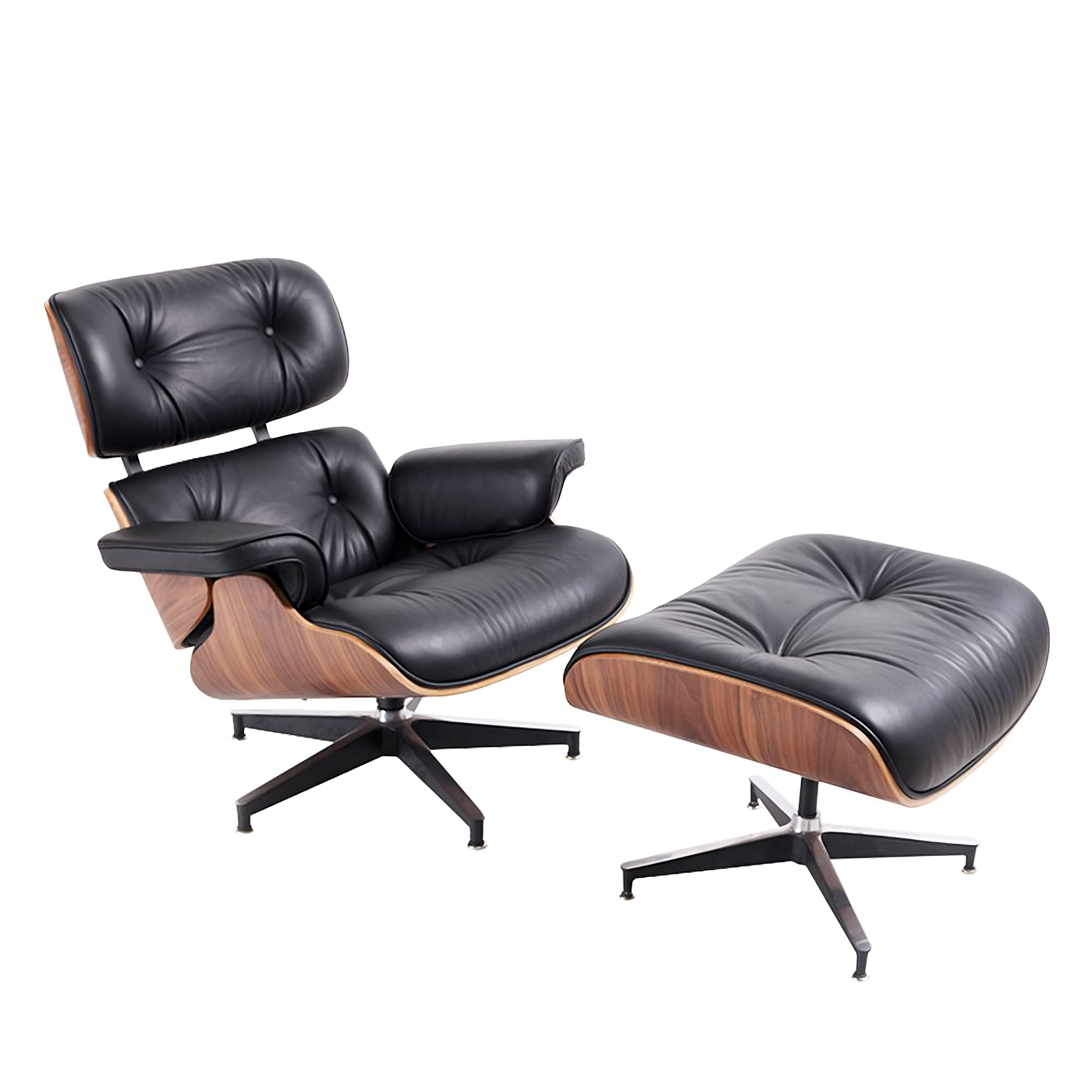 Charles and Ray Eames Lounge Chair, Full-Grain Leather, Aluminium, and Veneer