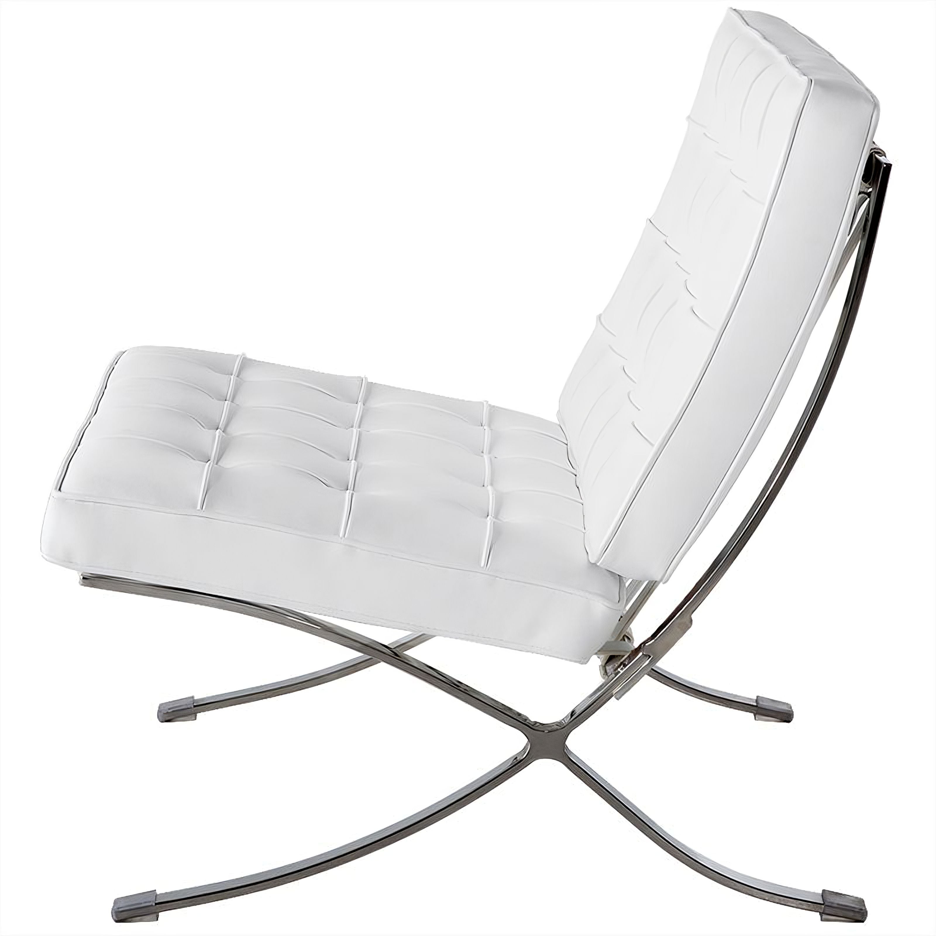 Ludwig Mies van der Rohe Barcelona Pavilion Chair, Full-Grain Leather and Steel
