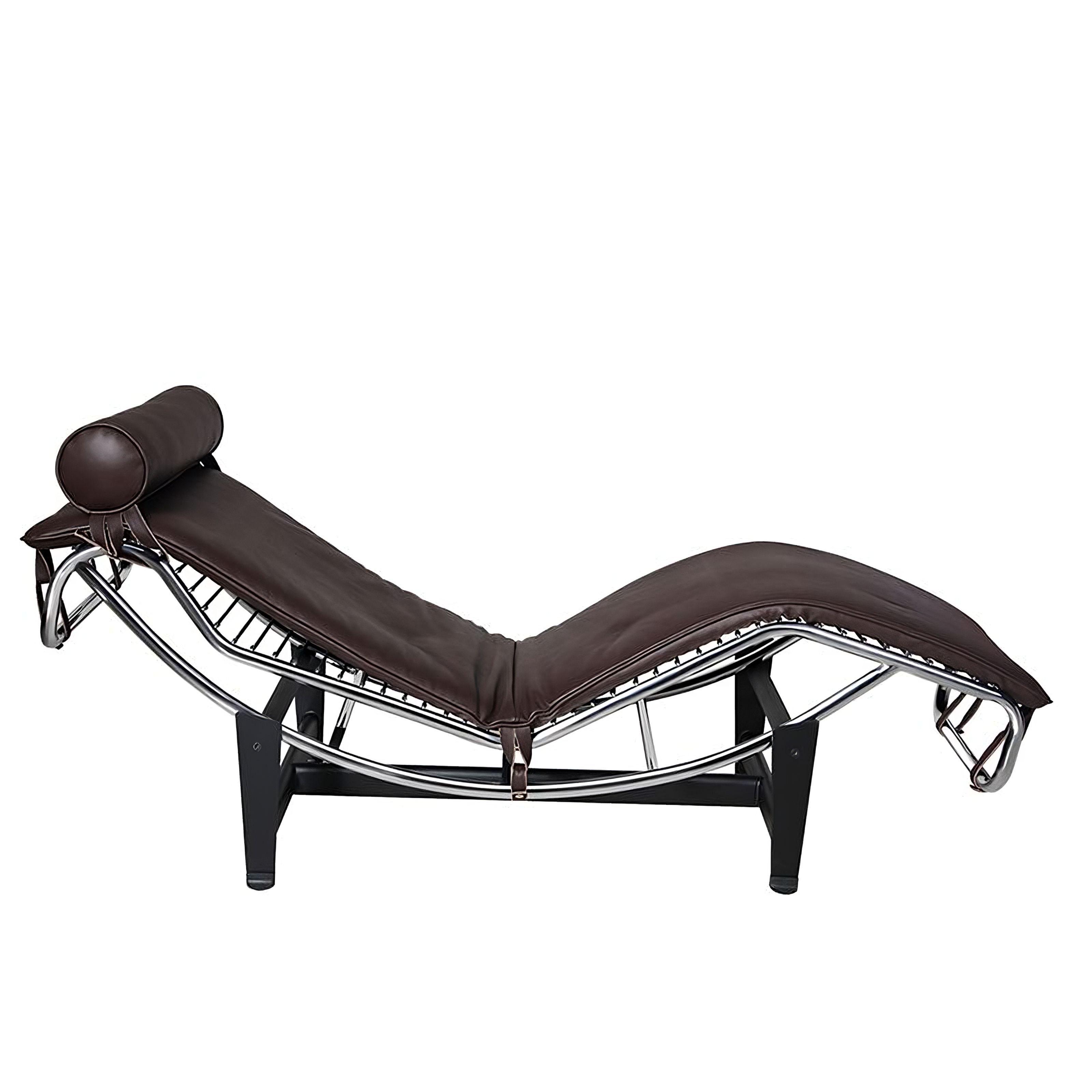 Le Corbusier LC4 Chaise Lounge Chair, Full-Grain Leather and Steel