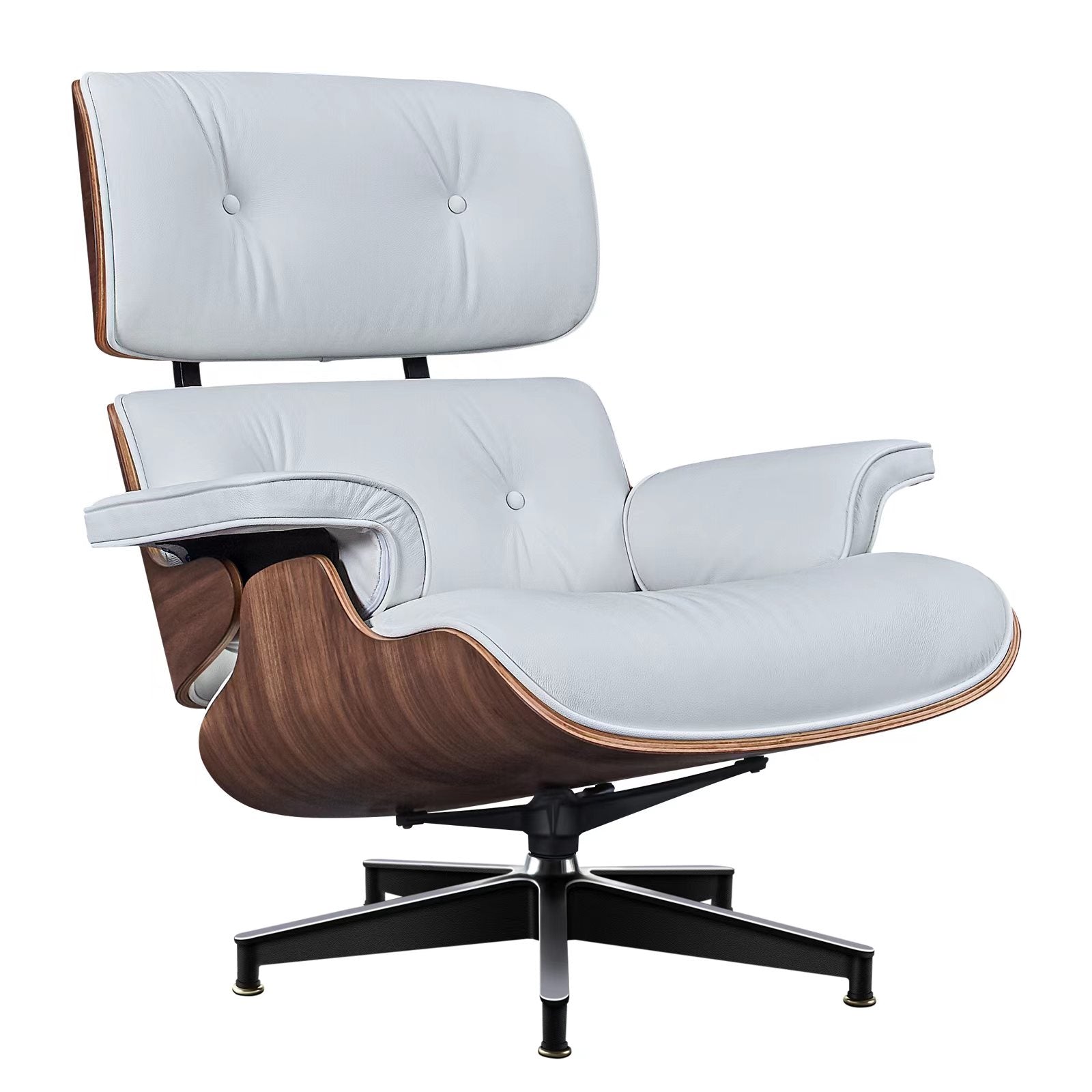 Charles and Ray Eames Lounge Chair, Full-Grain Leather, Aluminium, and Veneer