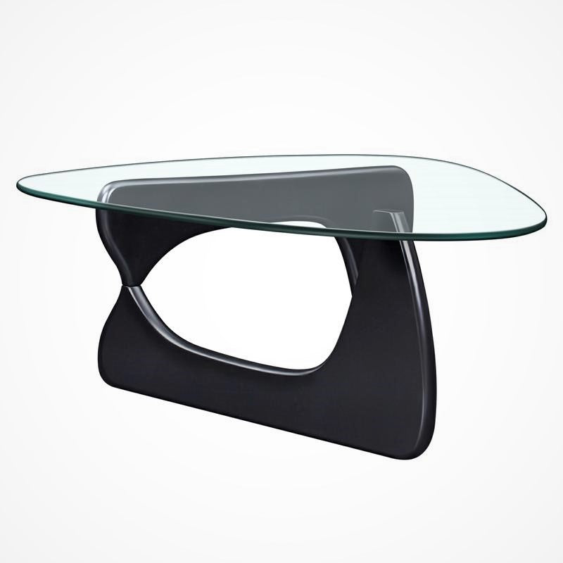 Isamu Noguchi Table, Wood and Tempered Glass