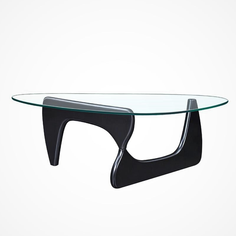 Isamu Noguchi Table, Wood and Tempered Glass