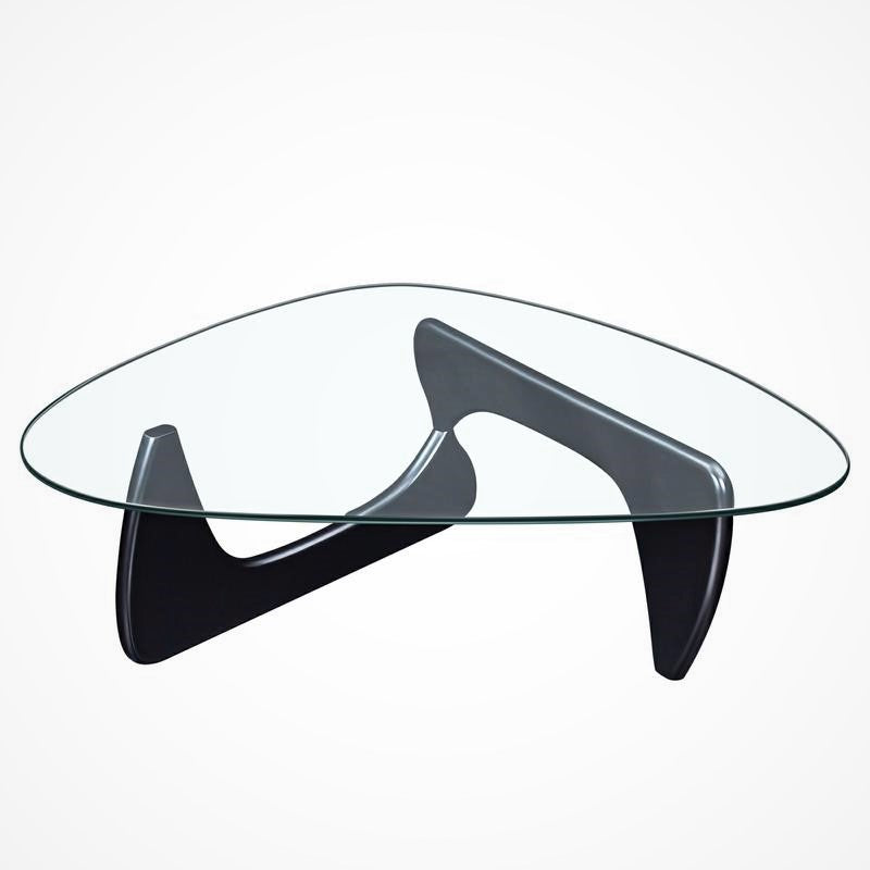 Isamu Noguchi Table, Wood and Tempered Glass