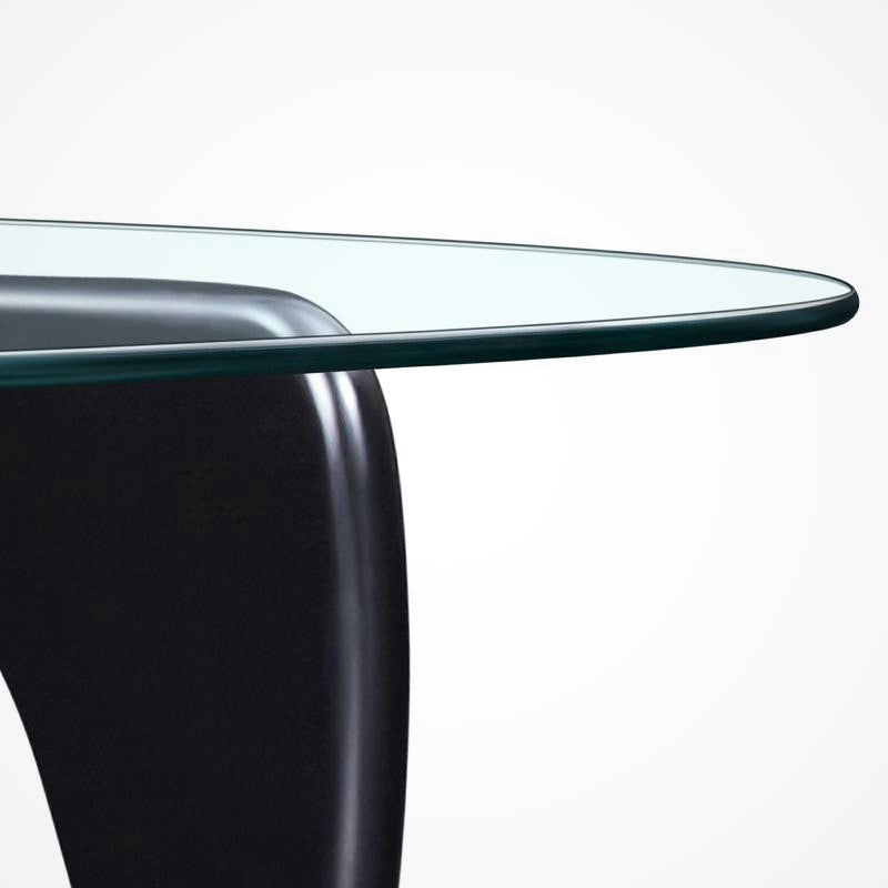 Isamu Noguchi Table, Wood and Tempered Glass