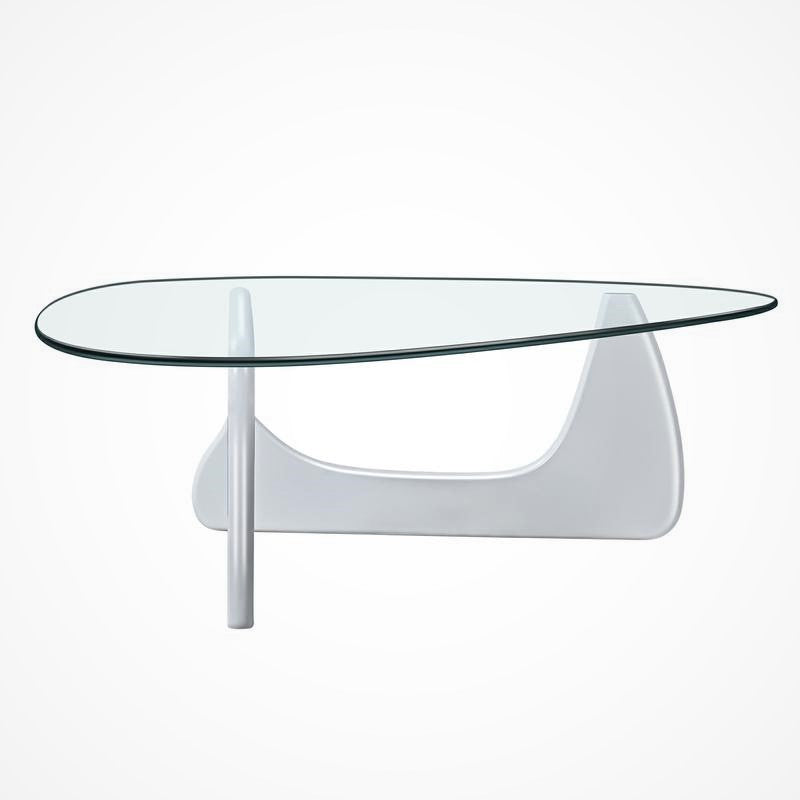 Isamu Noguchi Table, Wood and Tempered Glass