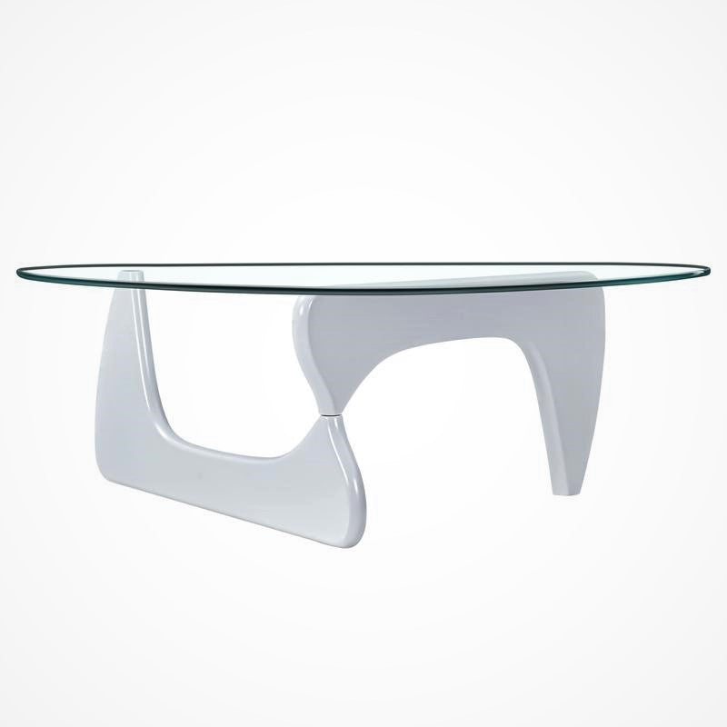 Isamu Noguchi Table, Wood and Tempered Glass