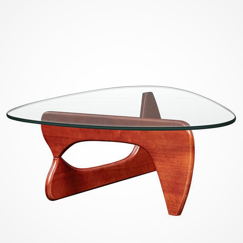 Isamu Noguchi Table, Wood and Tempered Glass