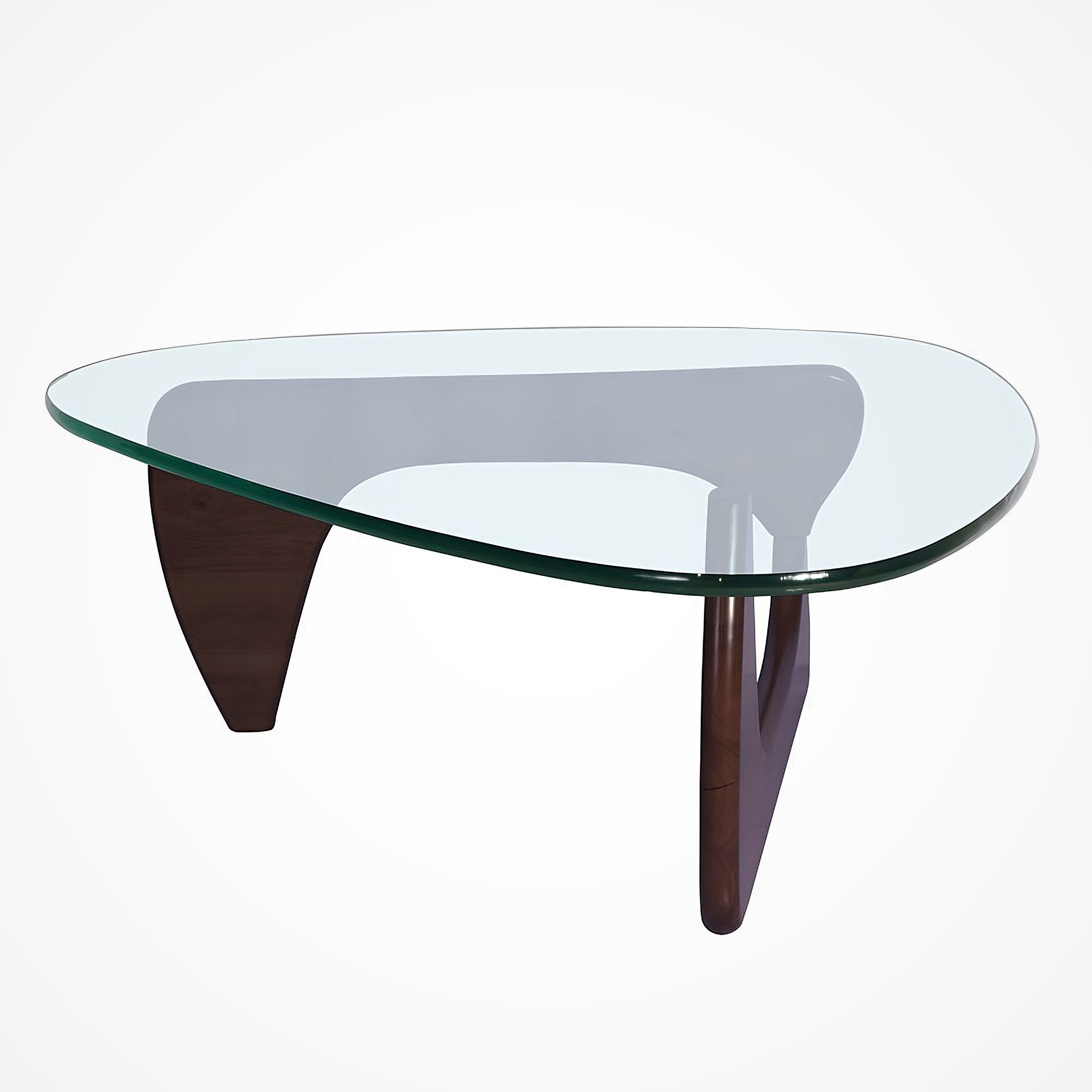 Isamu Noguchi Table, Wood and Tempered Glass