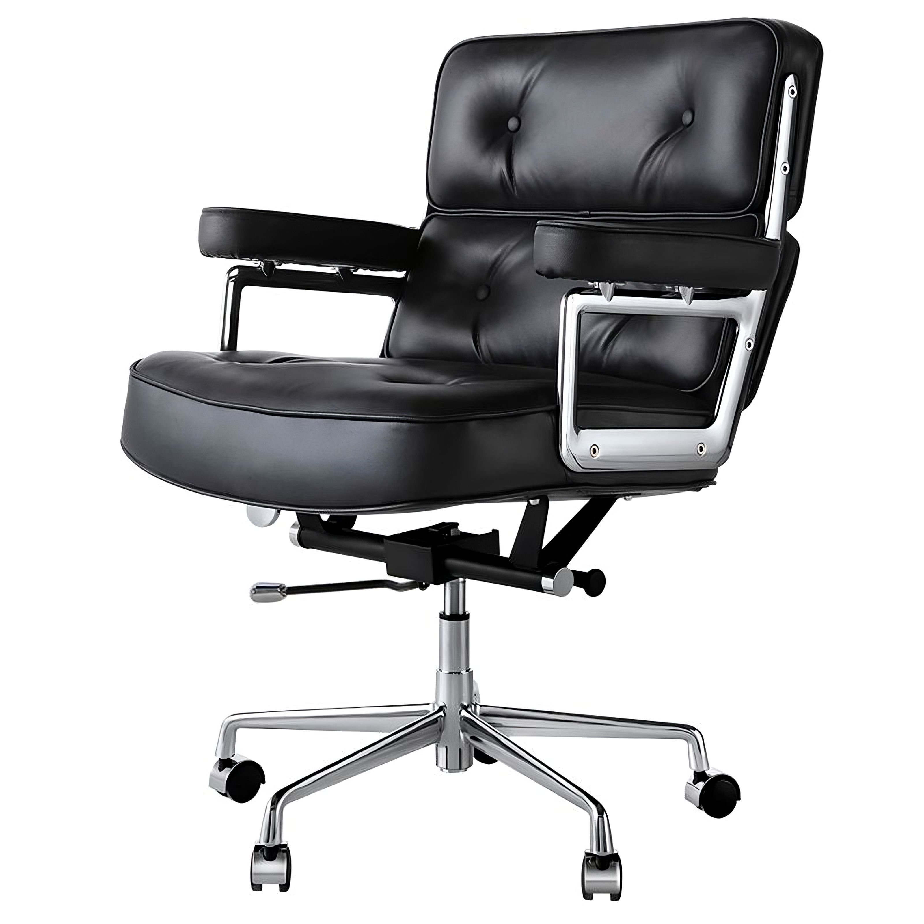 Charles and Ray Eames Time-Life Executive Office Chair, Full-Grain Leather and Steel