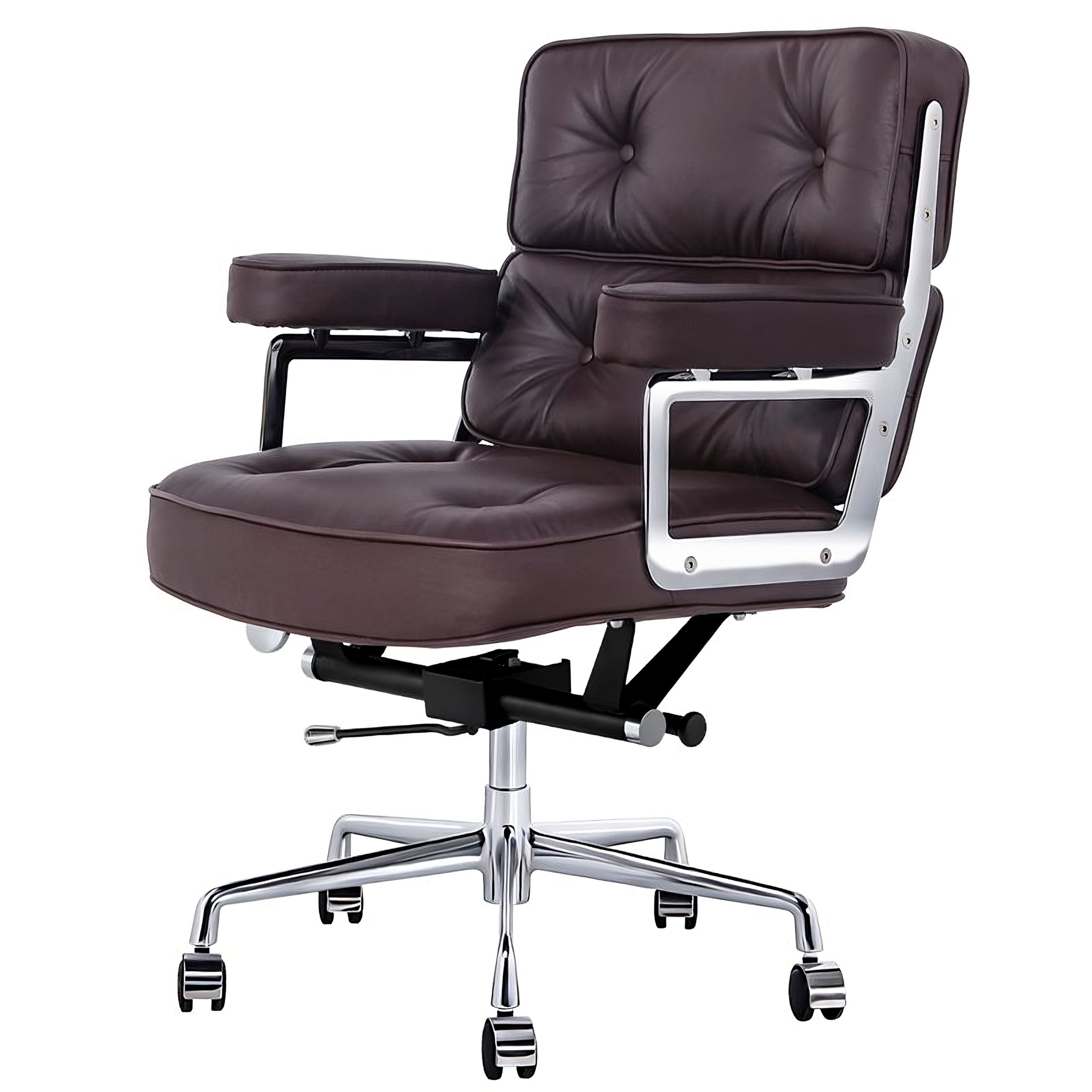 Charles and Ray Eames Time-Life Executive Office Chair, Full-Grain Leather and Steel