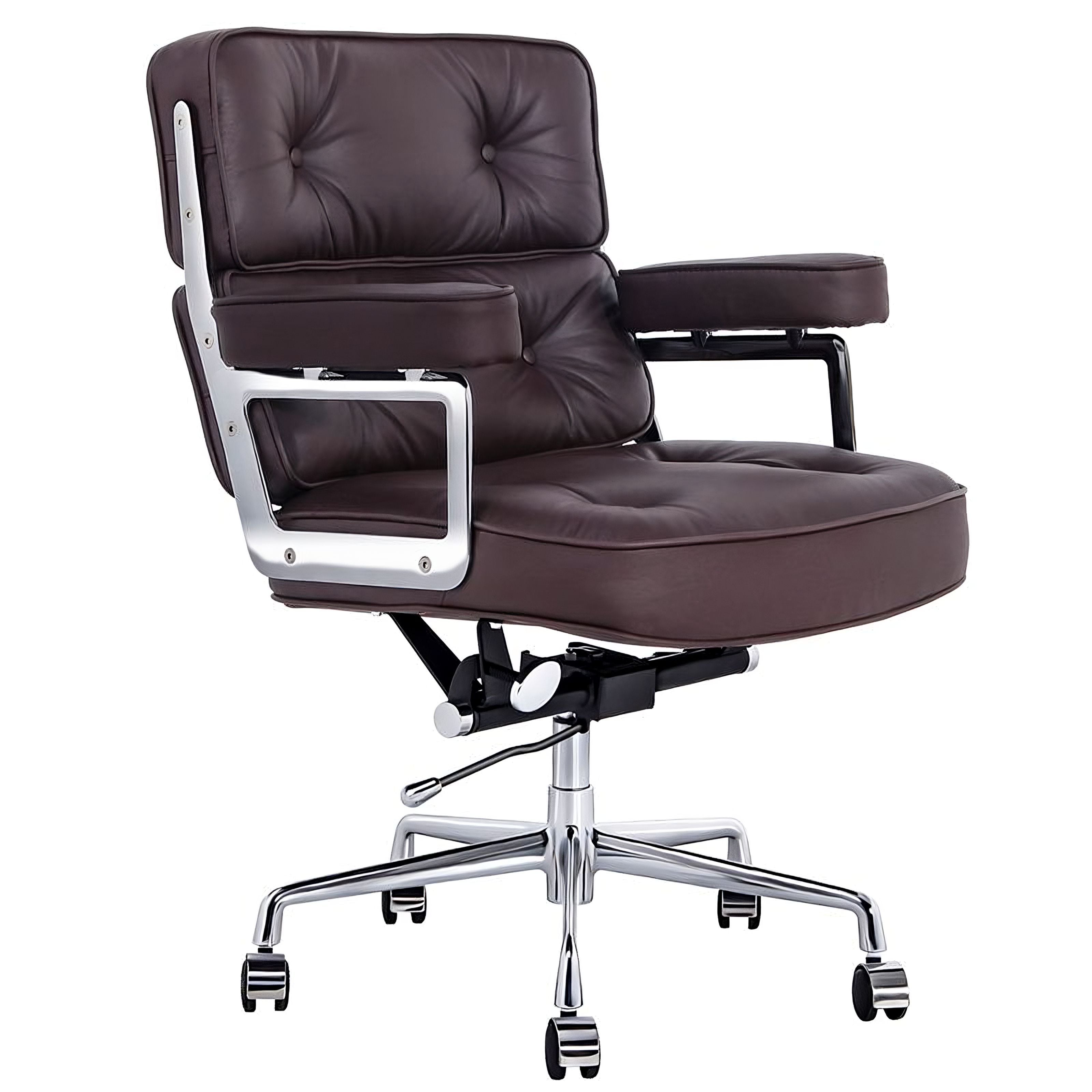 Charles and Ray Eames Time-Life Executive Office Chair, Full-Grain Leather and Steel