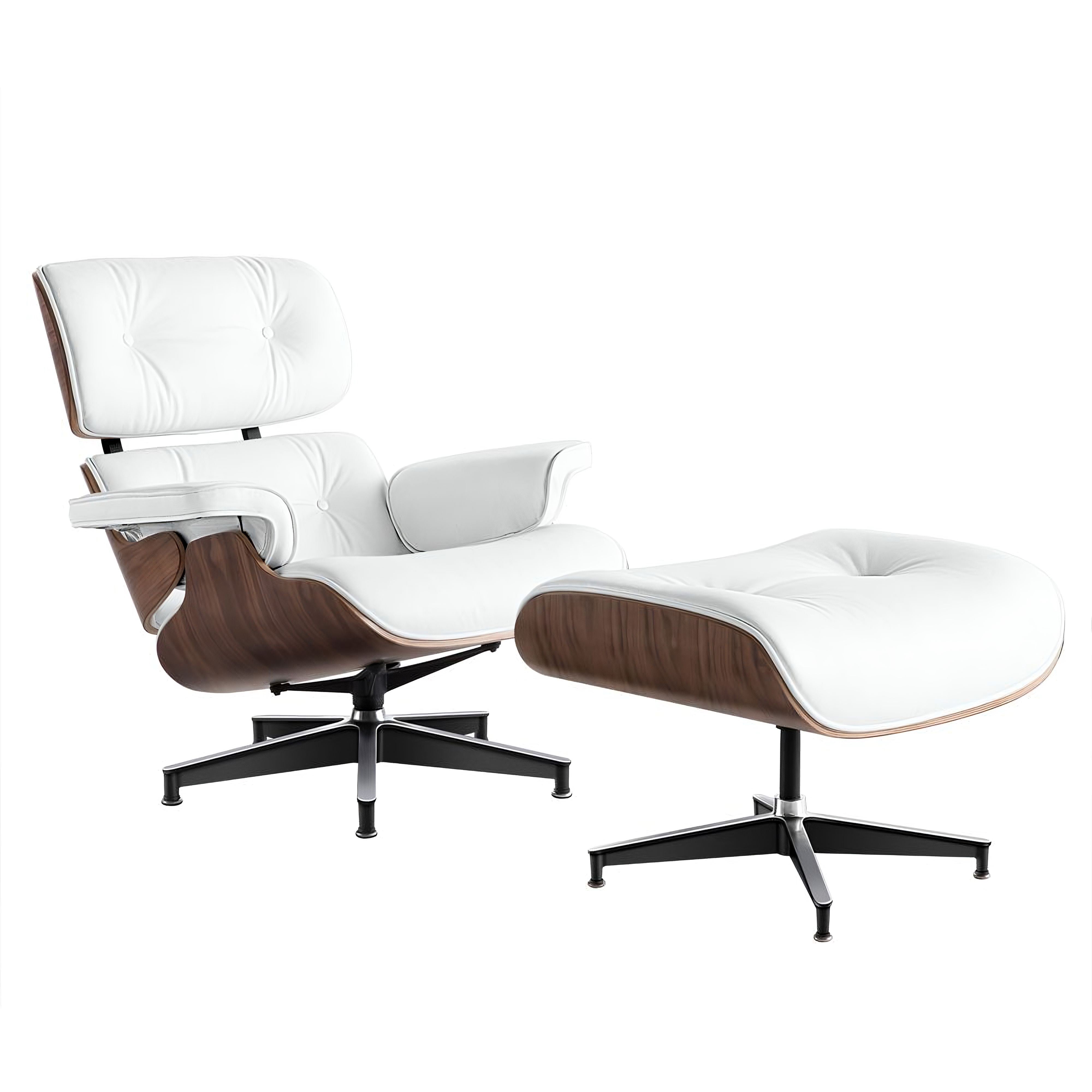 Charles and Ray Eames Lounge Chair, Full-Grain Leather, Aluminium, and Veneer