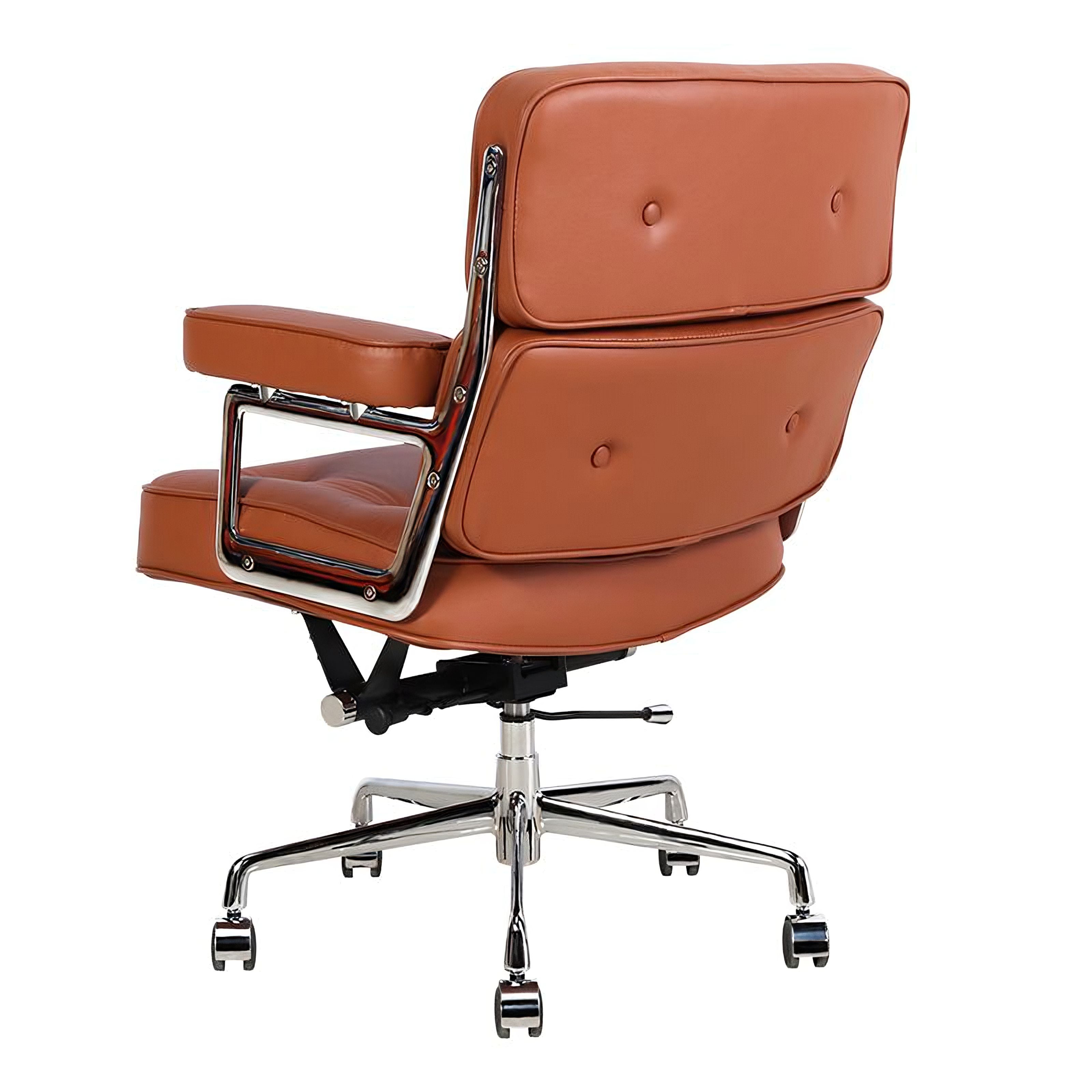 Charles and Ray Eames Time-Life Executive Office Chair, Full-Grain Leather and Steel