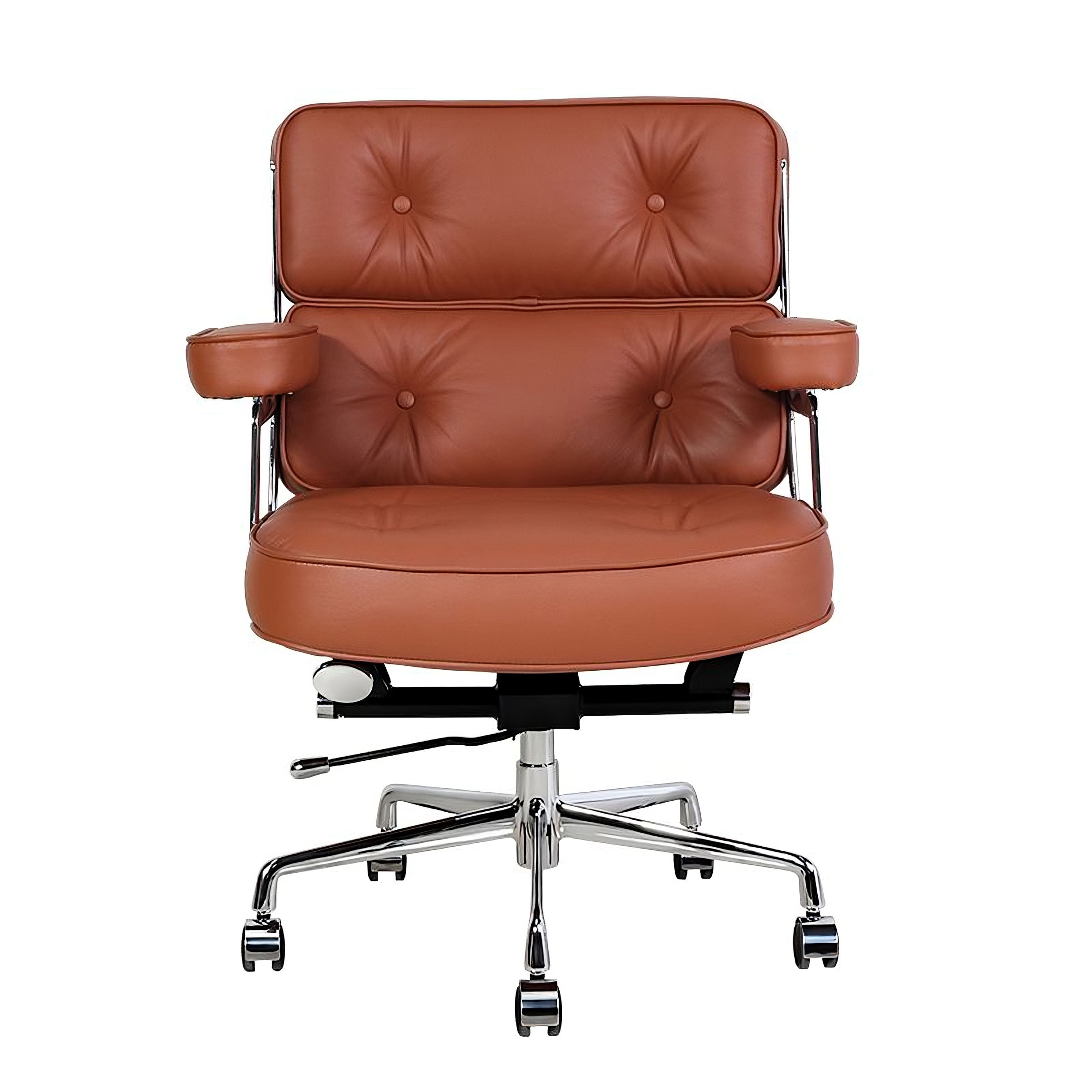 Charles and Ray Eames Time-Life Executive Office Chair, Full-Grain Leather and Steel